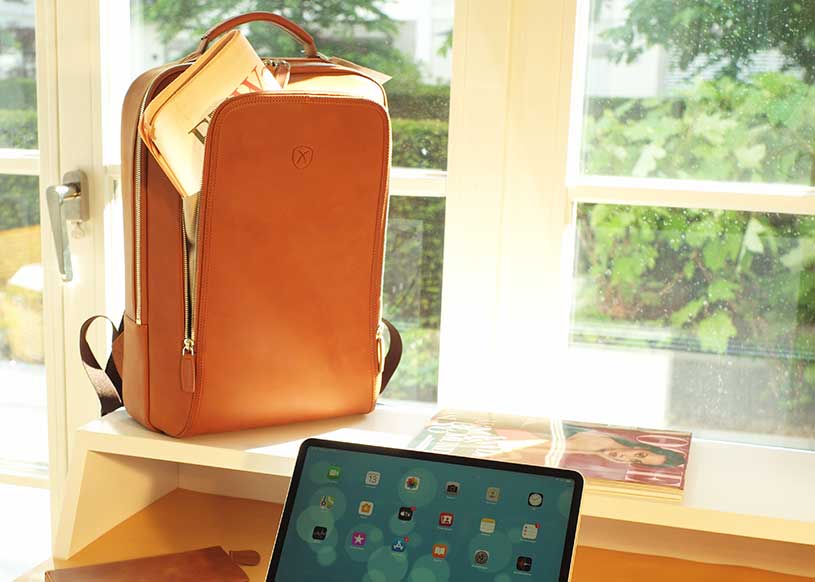 Businessrucksack aus Leder finden