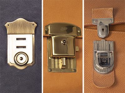 Stufenschlösser an Ledertaschen