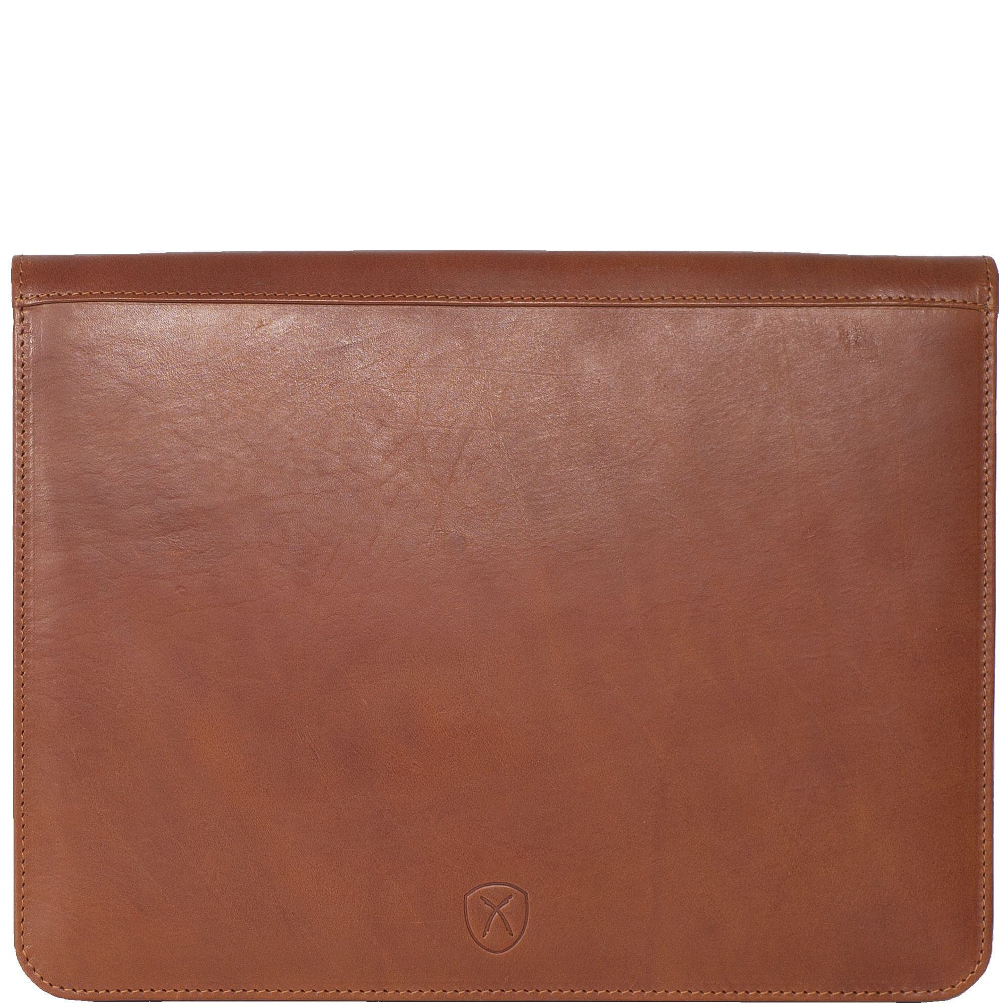 Konferenzmappe Aktentasche A4 Leder cognac mit Rundumreißverschluss - Corf Offermann