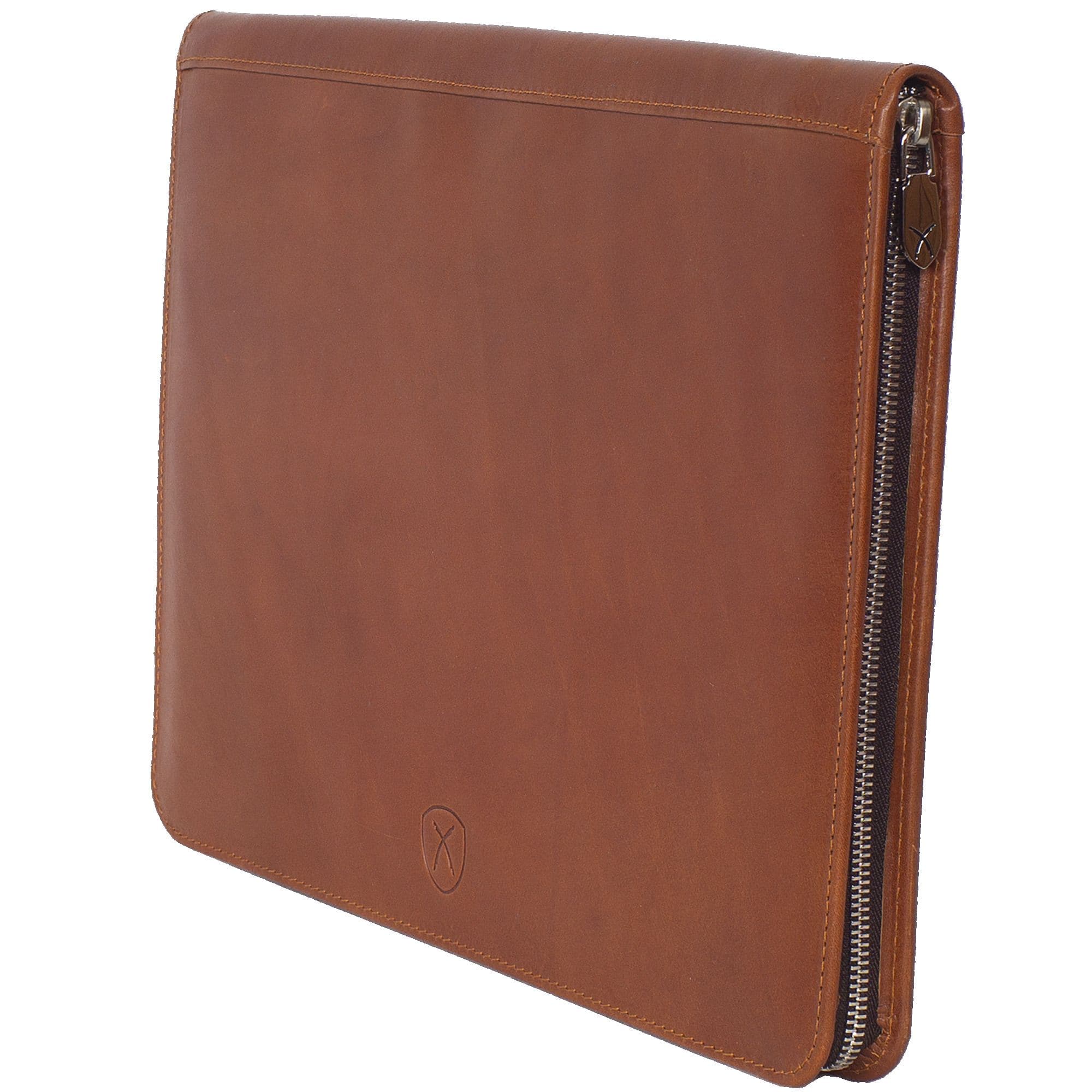 Konferenzmappe Aktentasche A4 Leder cognac mit Rundumreißverschluss - Corf Offermann