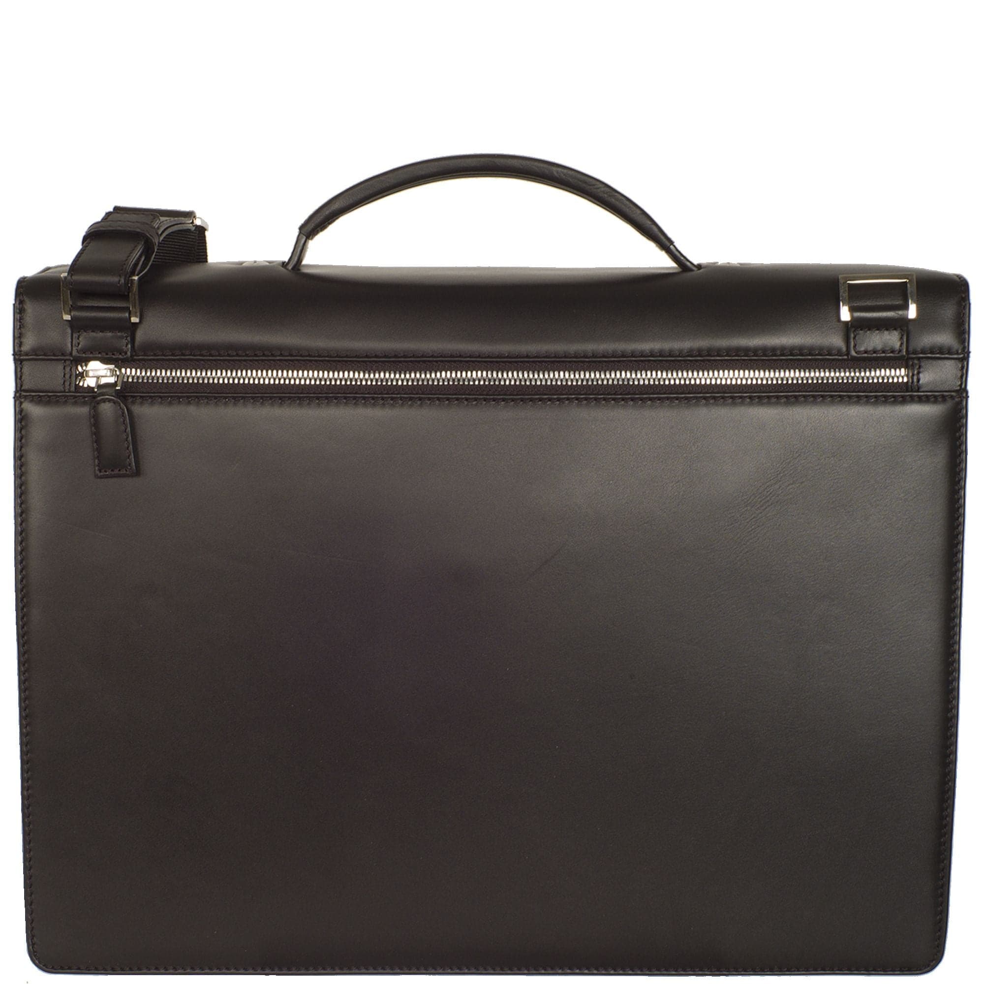 Konferenzmappe Aktentasche A4 Leder schwarz mit Laptopfach - Corf Offermann
