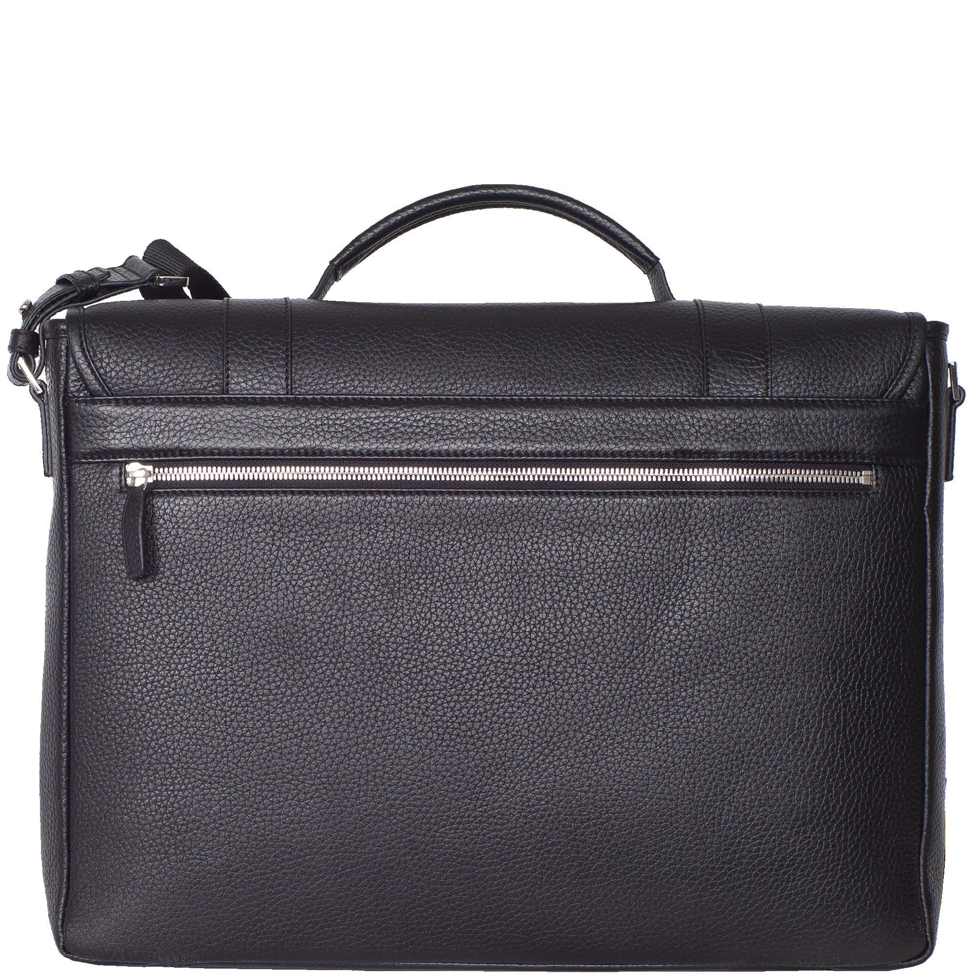 Konferenzmappe Aktentasche Laptoptasche 15 Zoll Leder schwarz mit 2 Steckschlössern - Corf Offermann