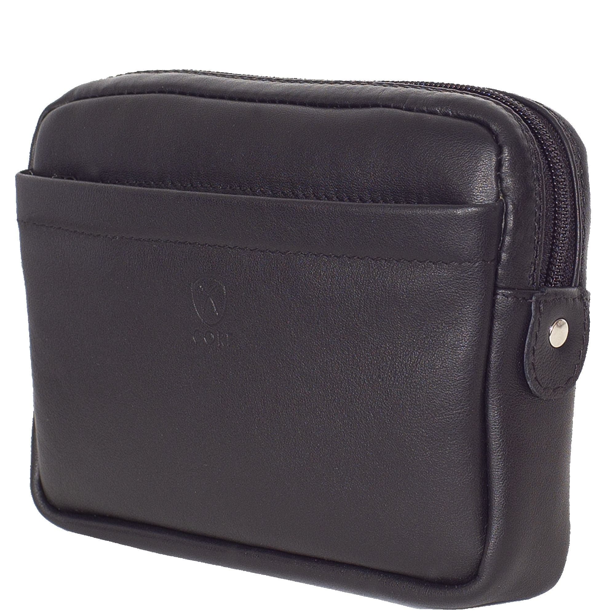 Gelenktasche Gürteltasche Leder schwarz - Corf Offermann