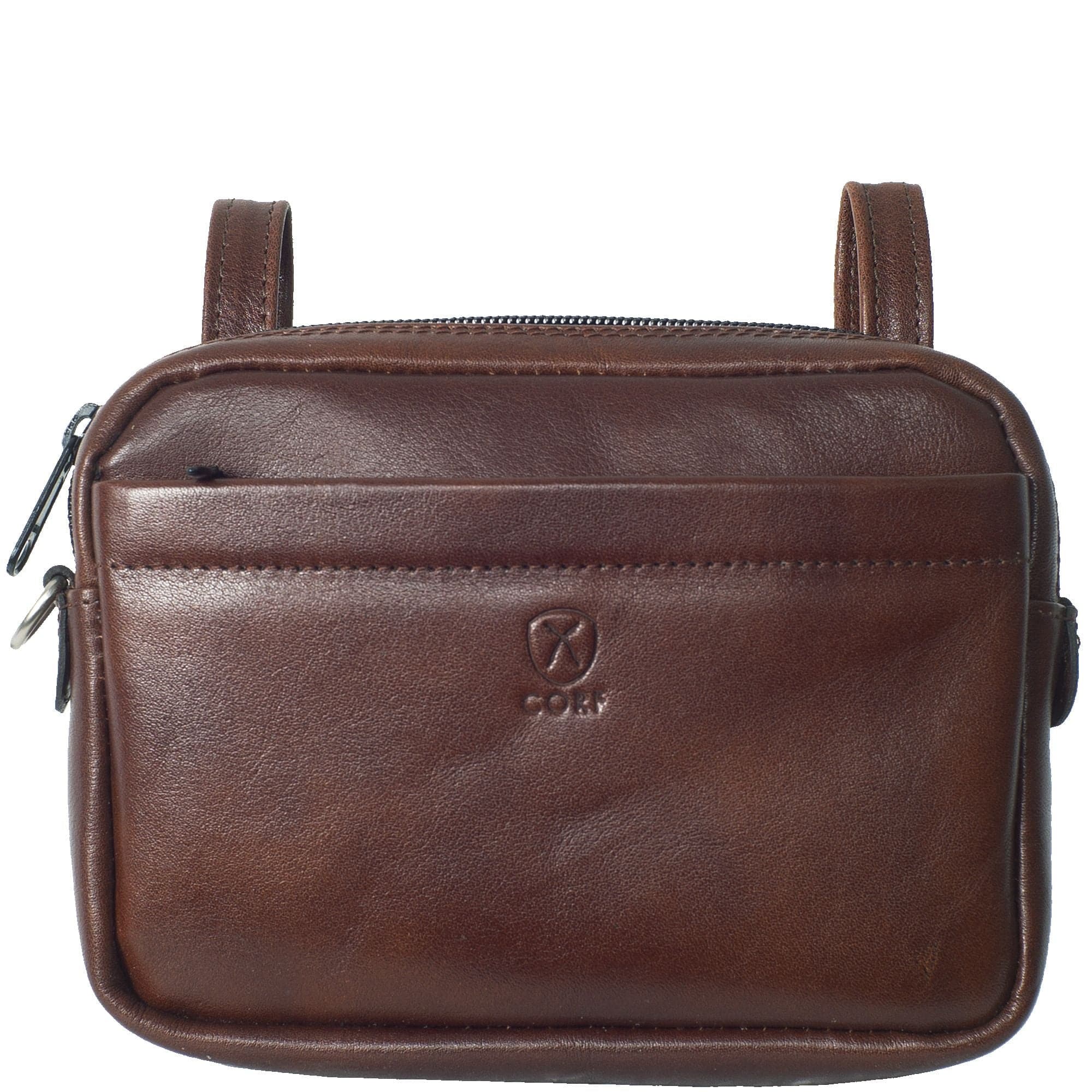 Die Fahrradtasche Gürteltasche Leder cognac - Corf Offermann