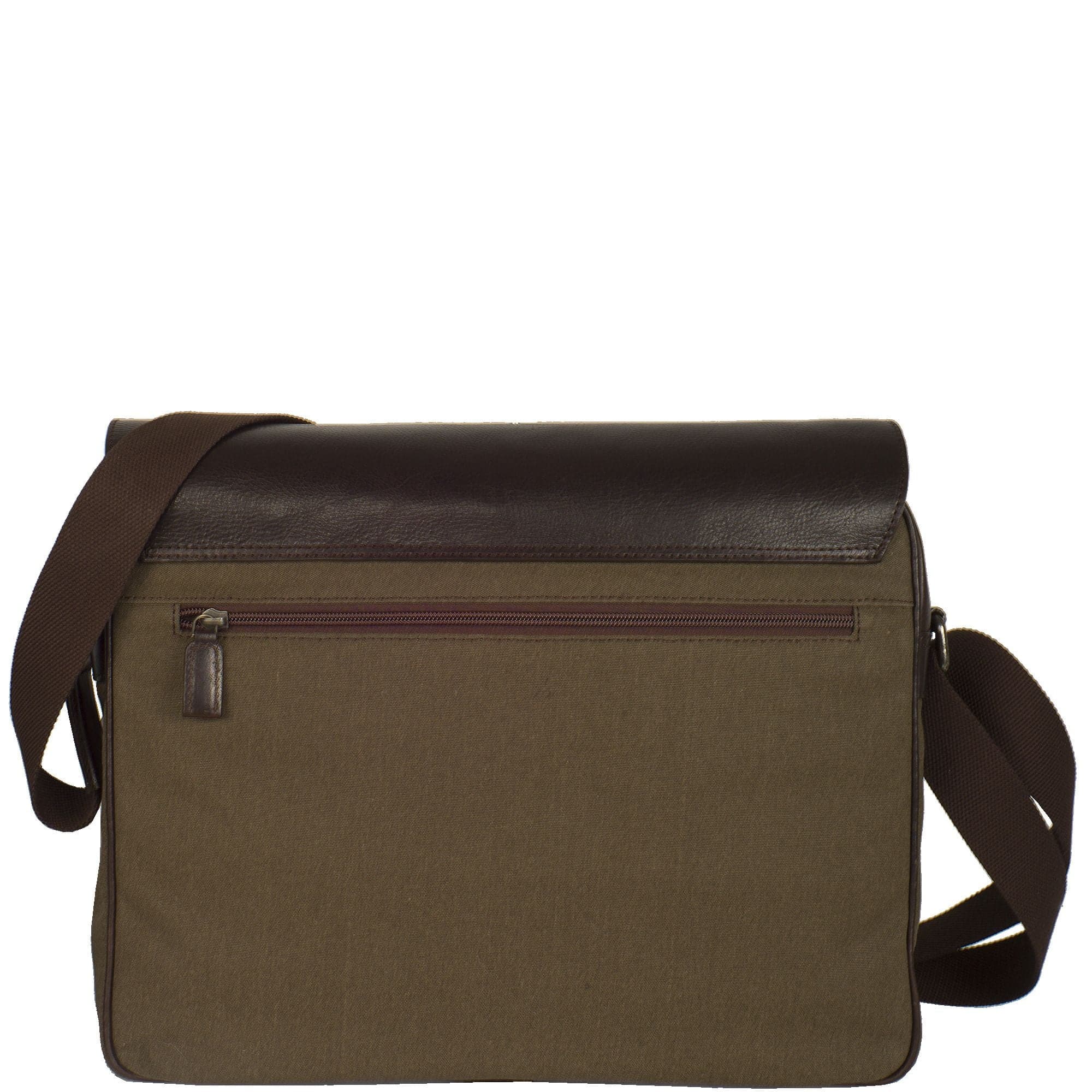 Messengerbag 15 Zoll Leder/Canvas braun - Corf Offermann