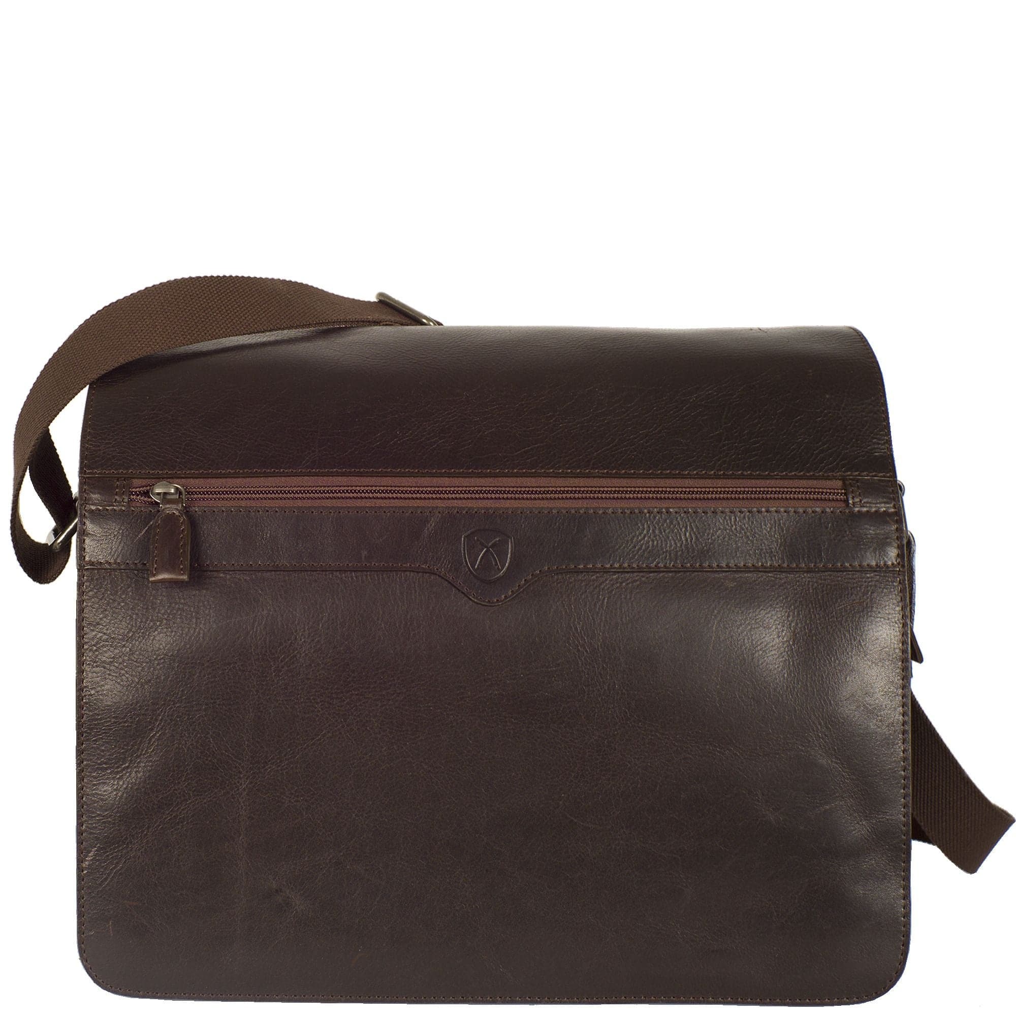 Messengerbag 15 Zoll Leder/Canvas braun - Corf Offermann
