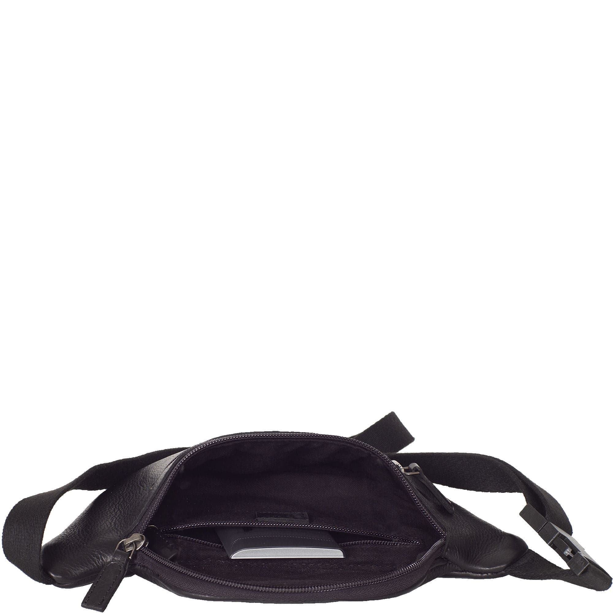 Handtasche Crossover Gürteltasche Leder schwarz - Corf Offermann