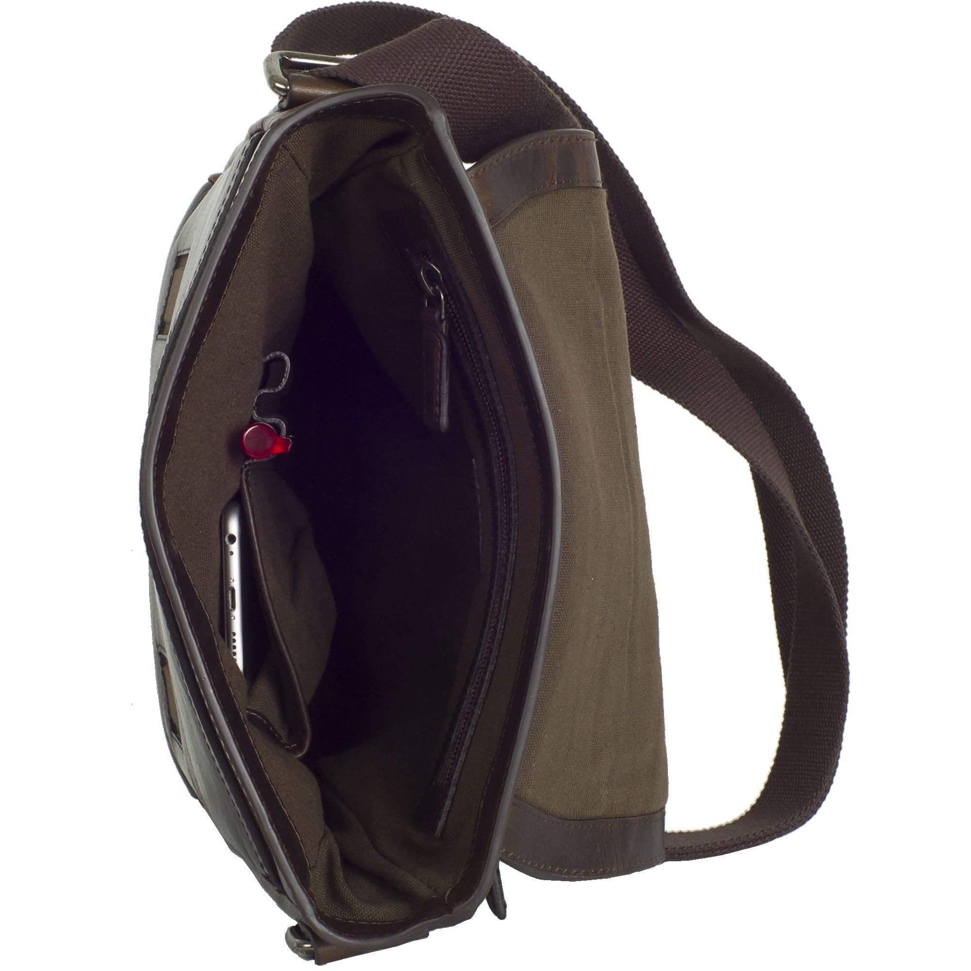 Tablet Tasche Schultertasche 10 Zoll Leder braun - Corf Offermann