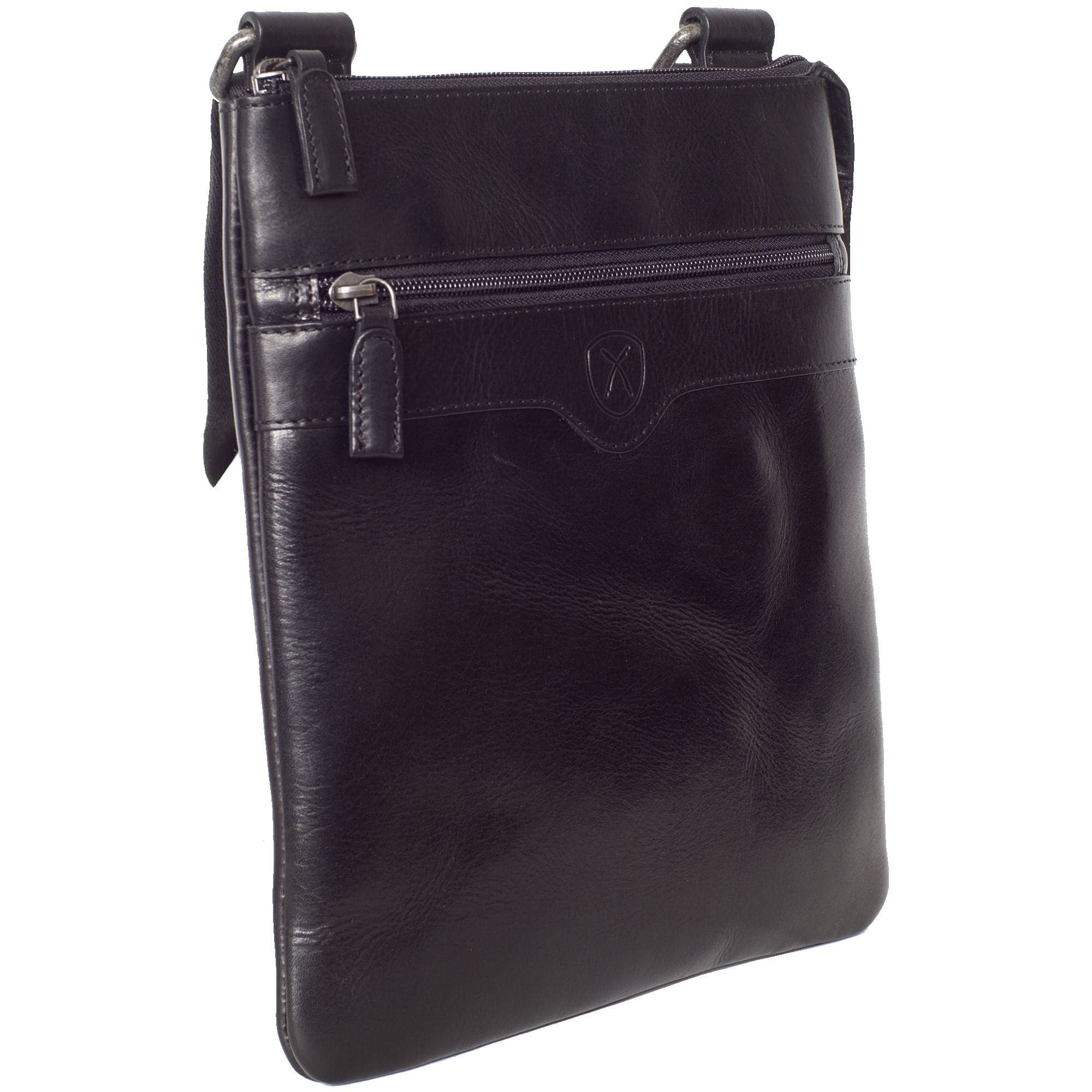 Tablet Tasche Umhängetasche 10 Zoll Leder schwarz - Corf Offermann