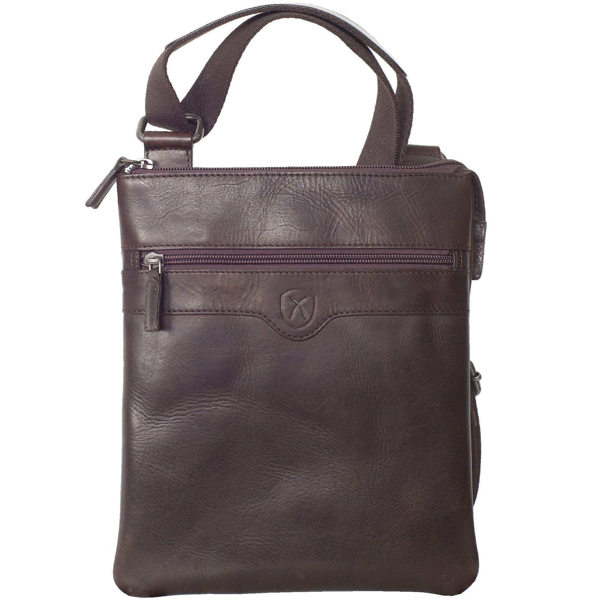 Tablet Tasche Umhängetasche 10 Zoll Leder braun - Corf Offermann