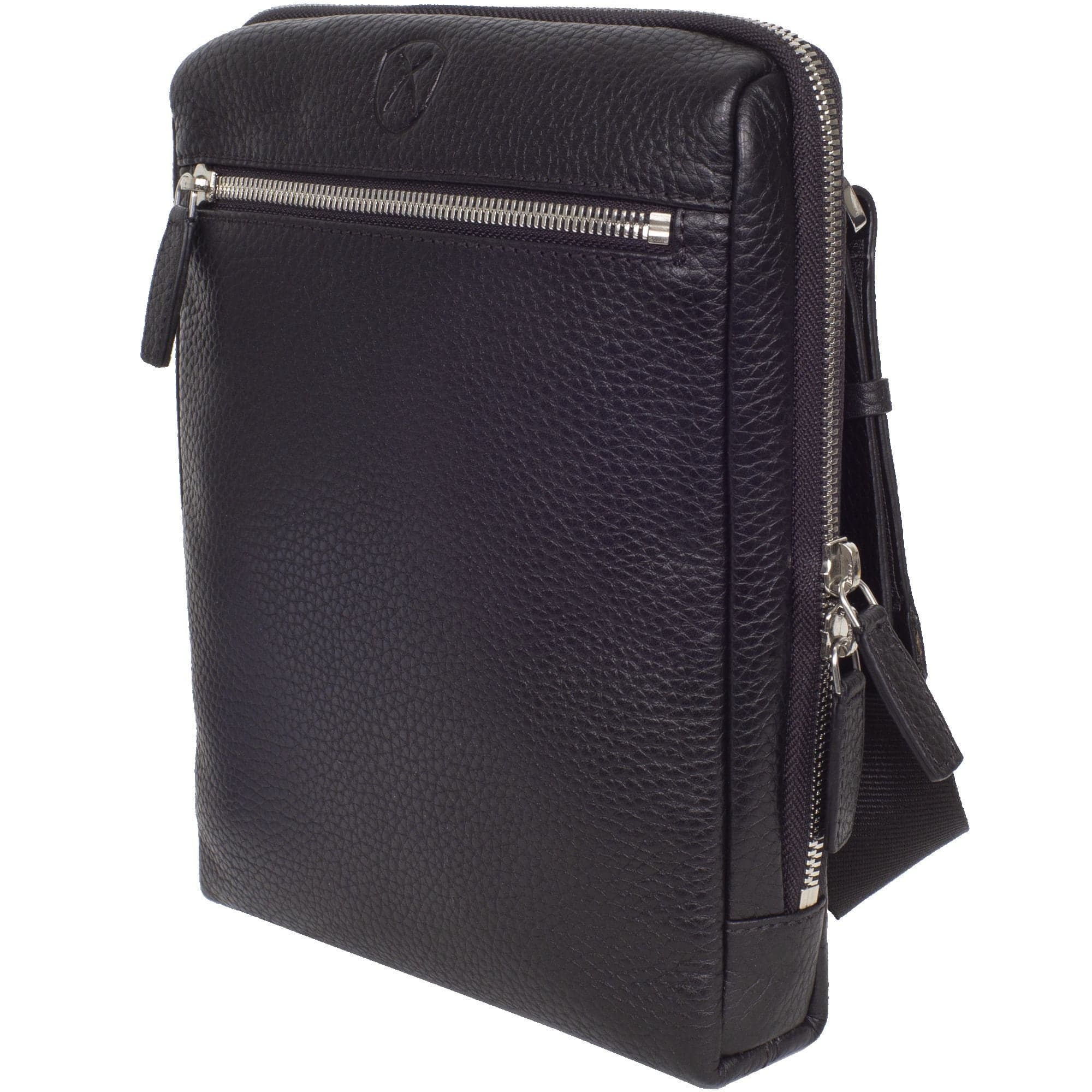 Tablet Tasche Crossover Schultertasche 10 Zoll Leder schwarz - Corf Offermann