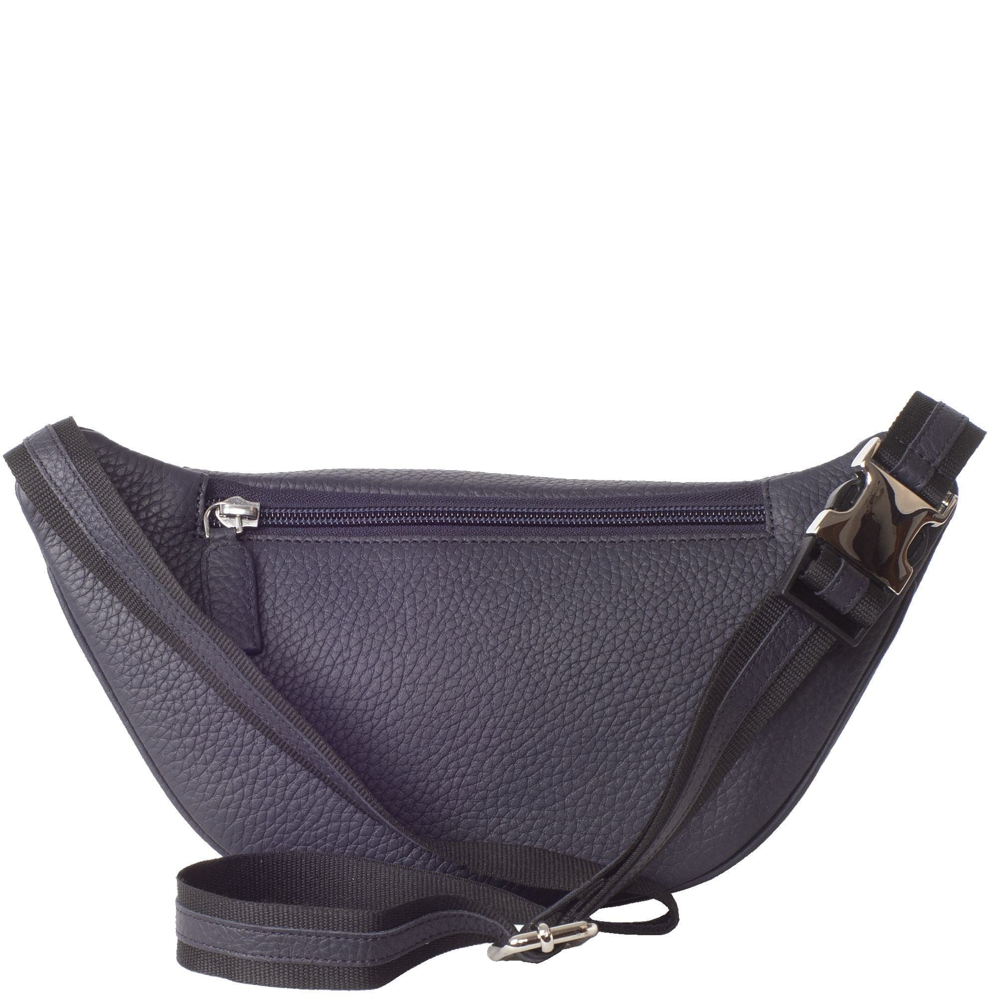 Crossover Handtasche Gürteltasche Leder blau - Corf Offermann