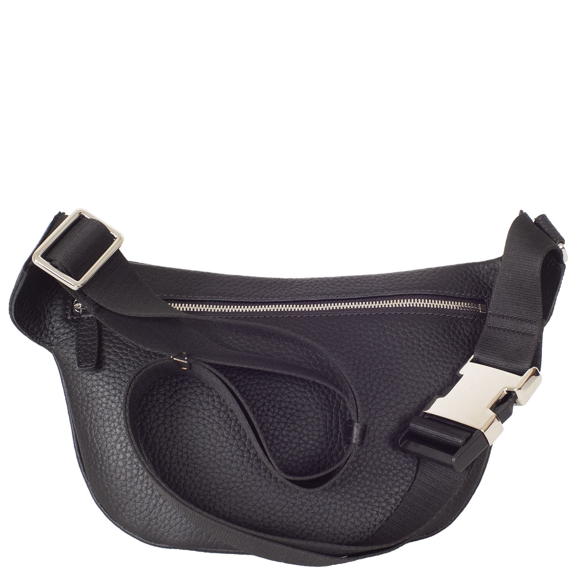 Crossover Gürteltasche Bauchtasche Leder schwarz - Corf Offermann