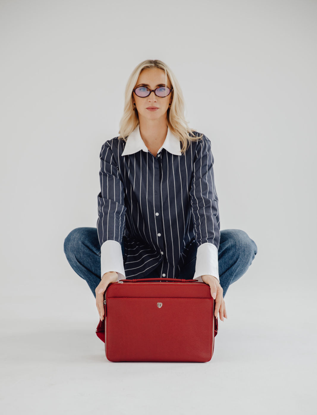 Laptoptasche Businesstasche 14 Zoll Leder rot - Corf Offermann