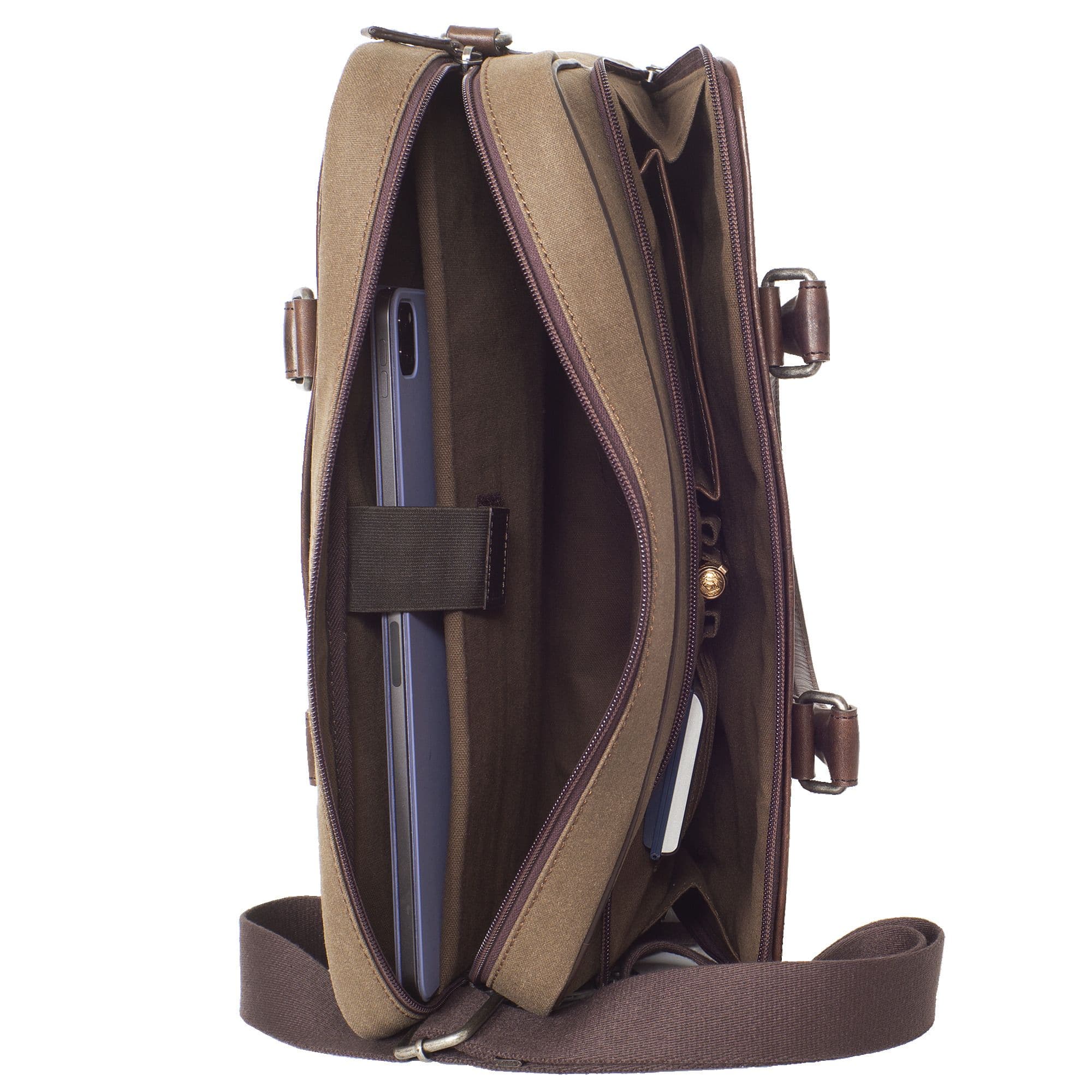 Businesstasche Laptoptasche 15 Zoll Canvas und Leder - Corf Offermann