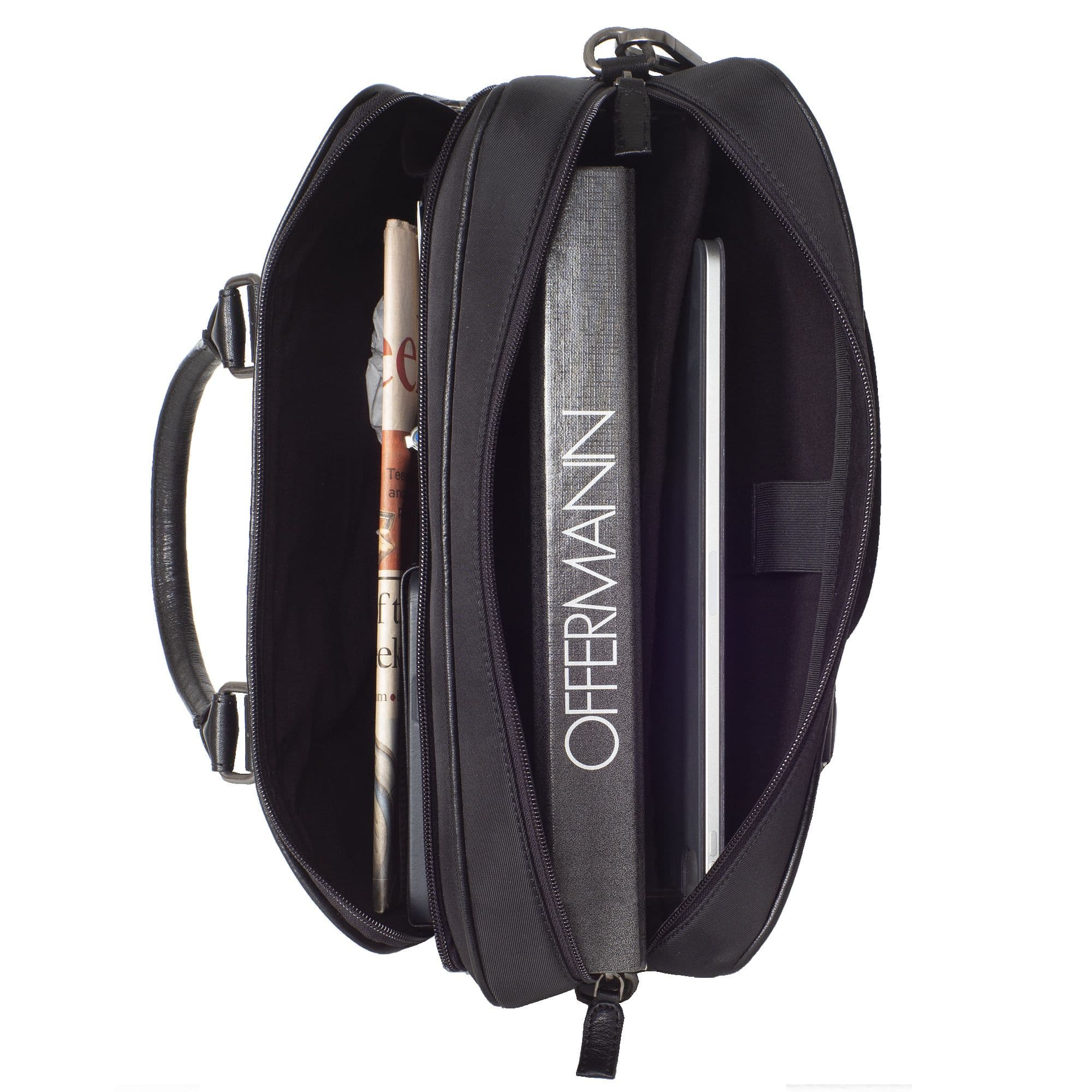 Businesstasche Laptoptasche  Coram - Nylon mit Leder 15 Zoll - Corf Offermann