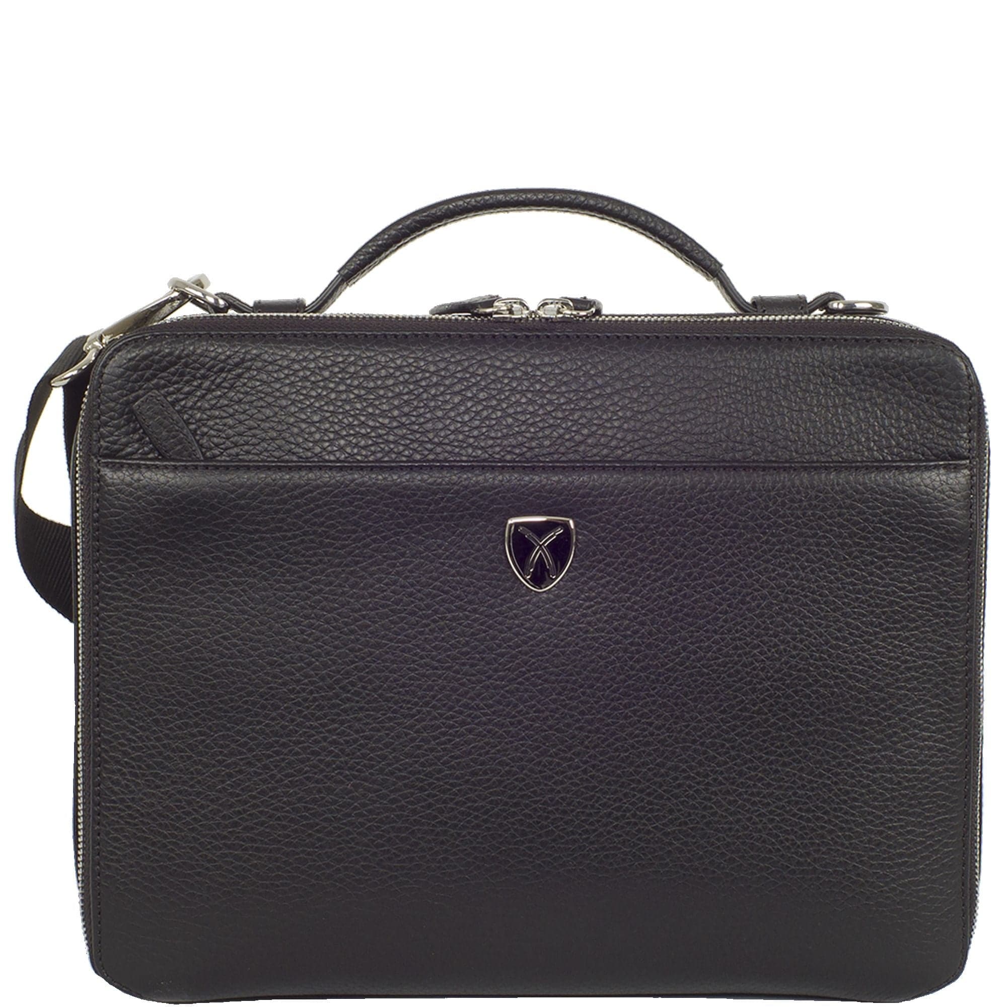 Laptoptasche Tablet Tasche 10 Zoll Leder schwarz - Corf Offermann