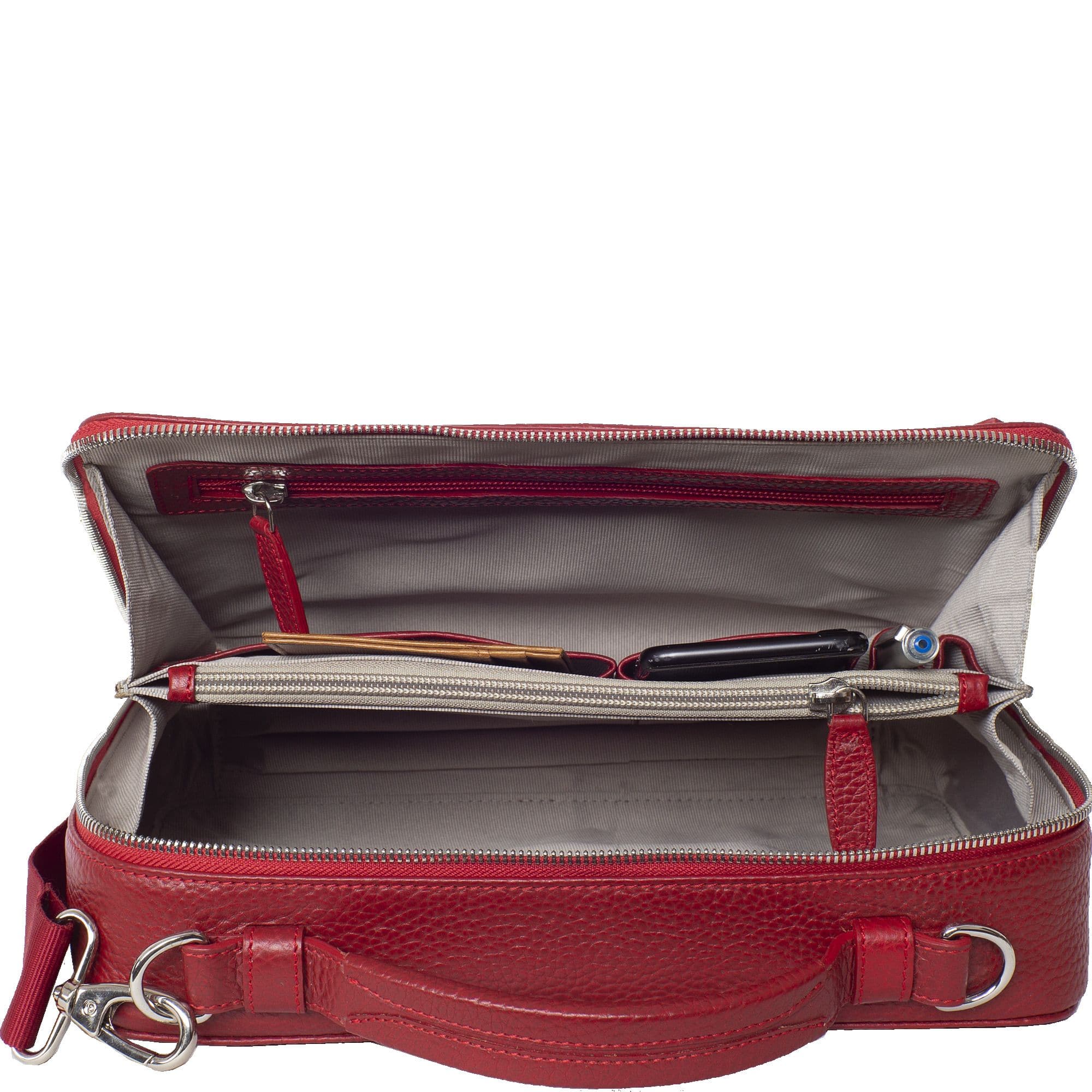 Laptoptasche Tablet Tasche 10 Zoll Leder rot - Corf Offermann