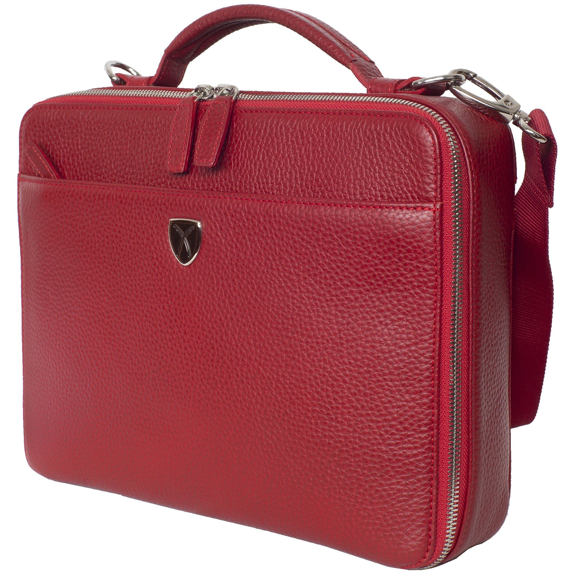 Laptoptasche Tablet Tasche 10 Zoll Leder rot - Corf Offermann