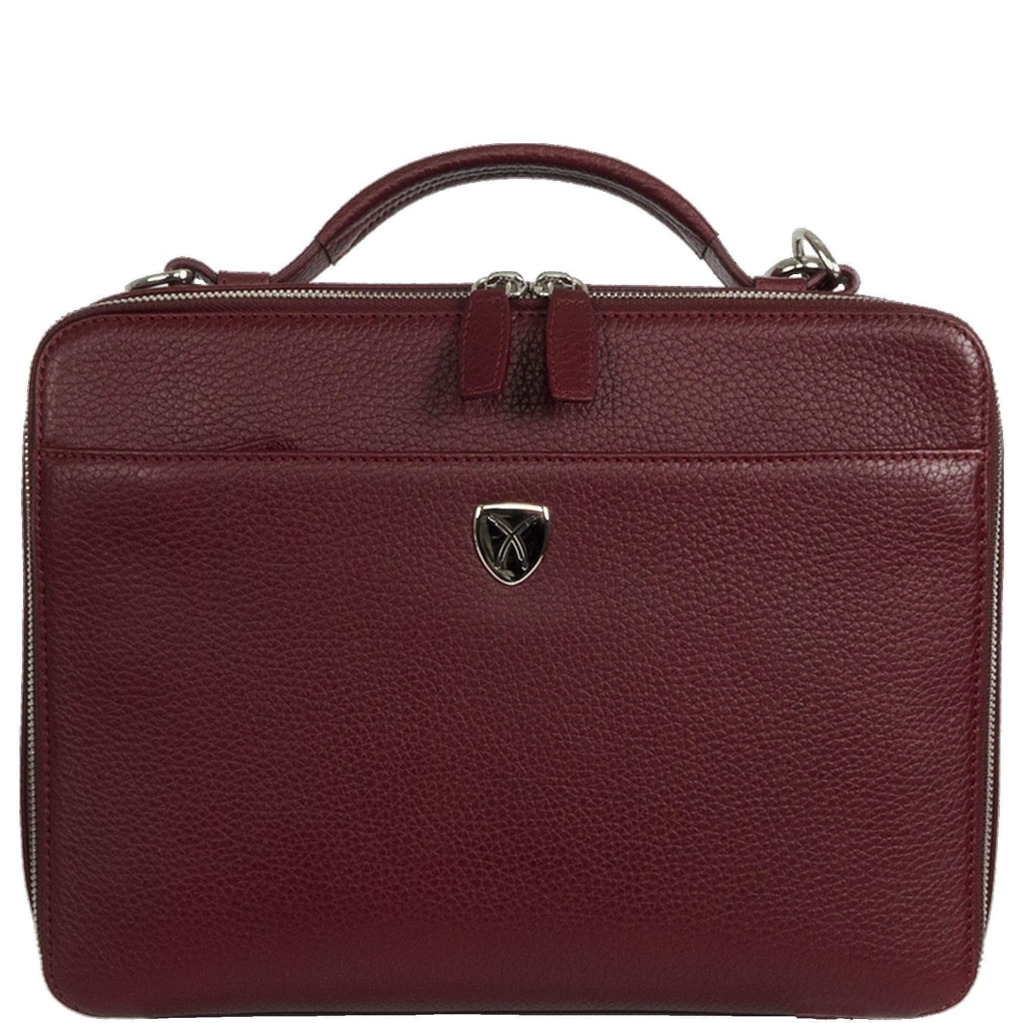 Laptoptasche Tablet Tasche 10 Zoll Leder bordeauxrot - Corf Offermann