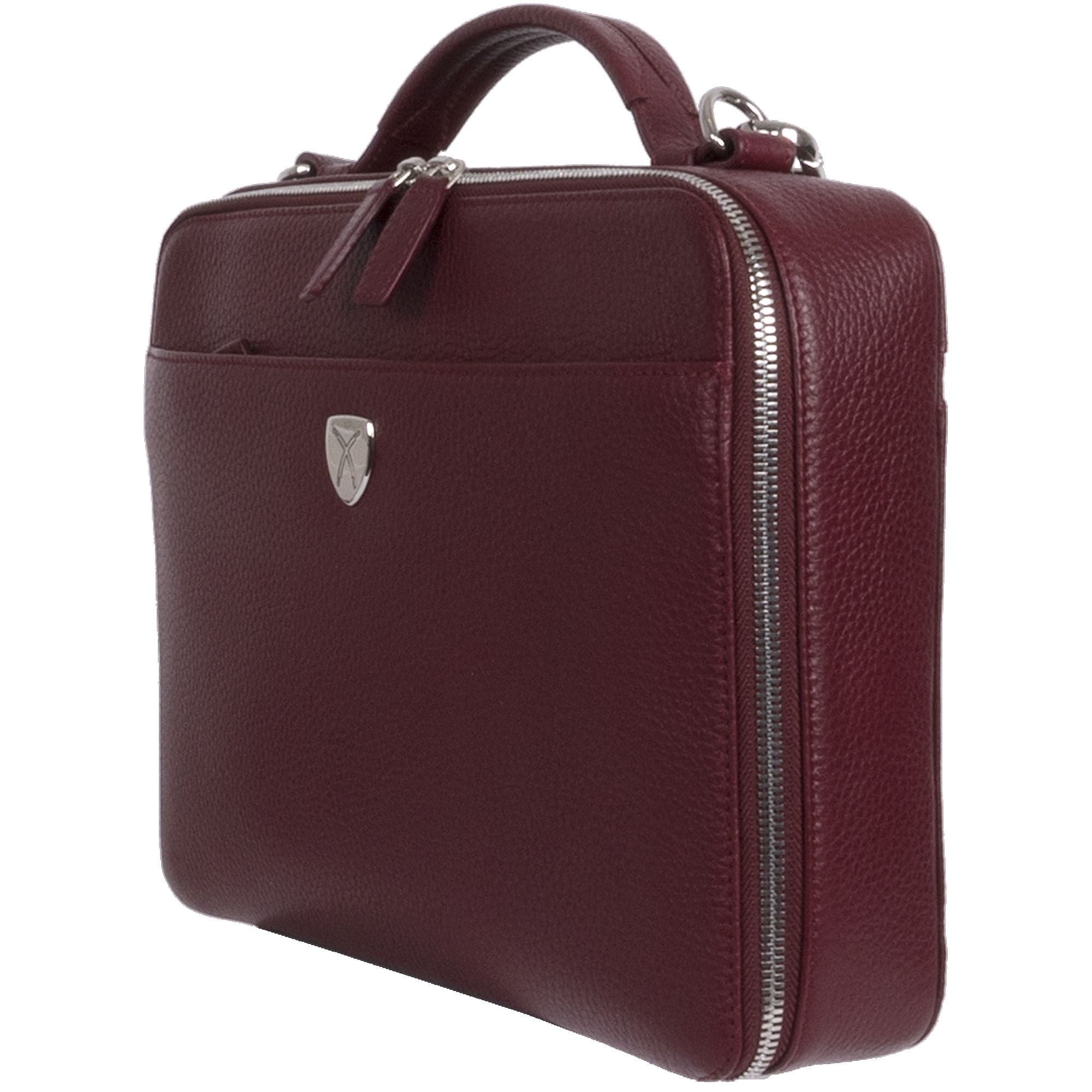 Laptoptasche Tablet Tasche 10 Zoll Leder bordeauxrot - Corf Offermann