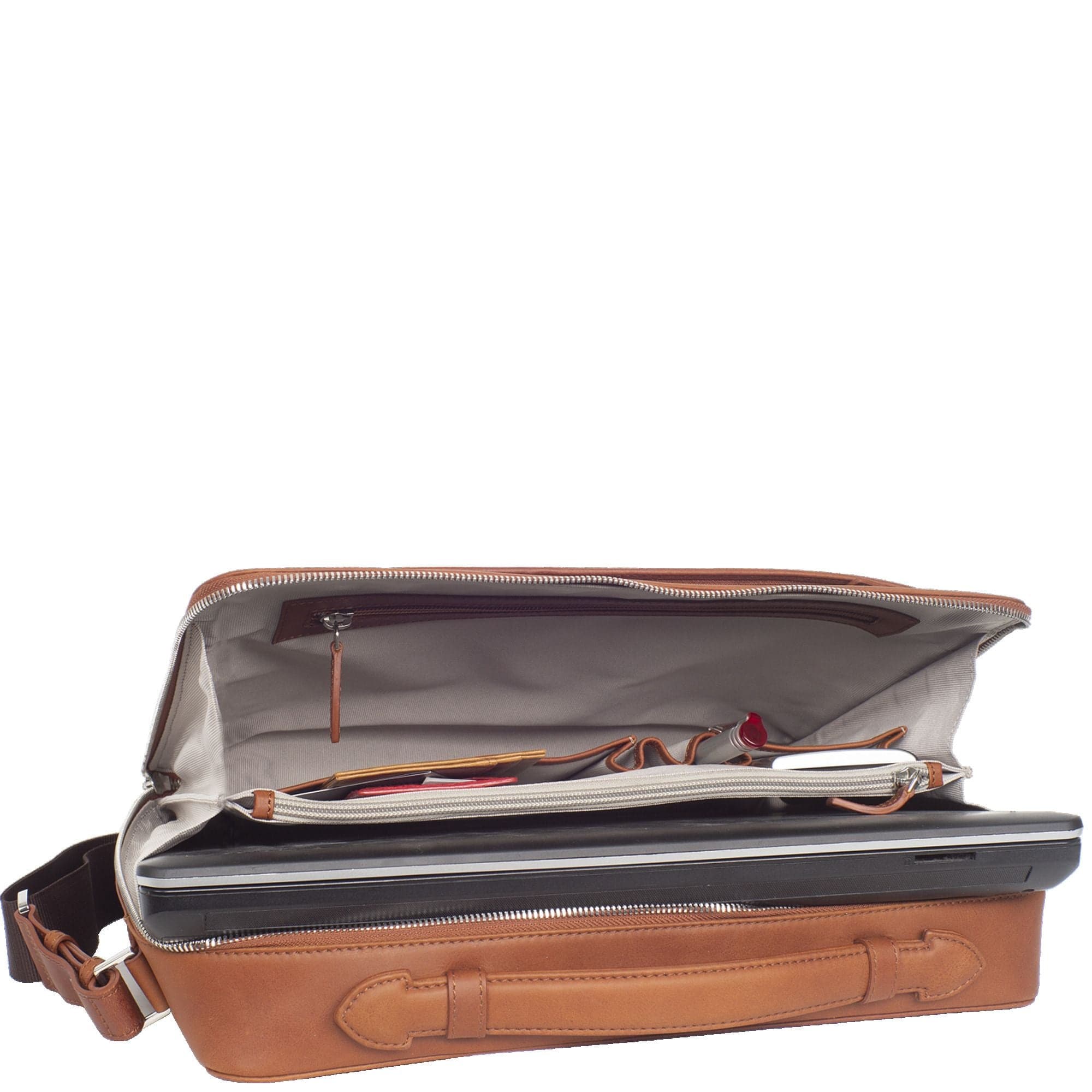 Laptoptasche Businesstasche 14 Zoll Leder Cognac - Corf Offermann