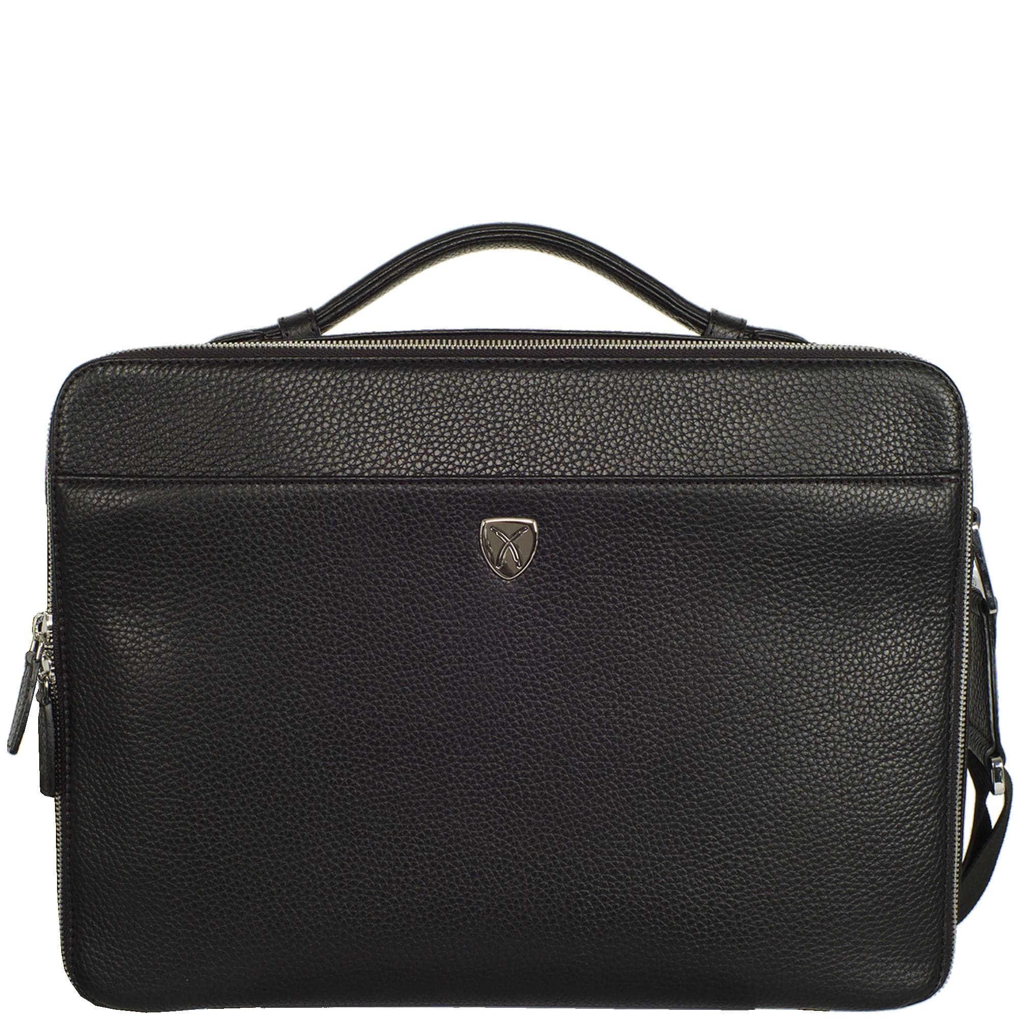 Laptoptasche Businesstasche 14 Zoll Leder schwarz - Corf Offermann
