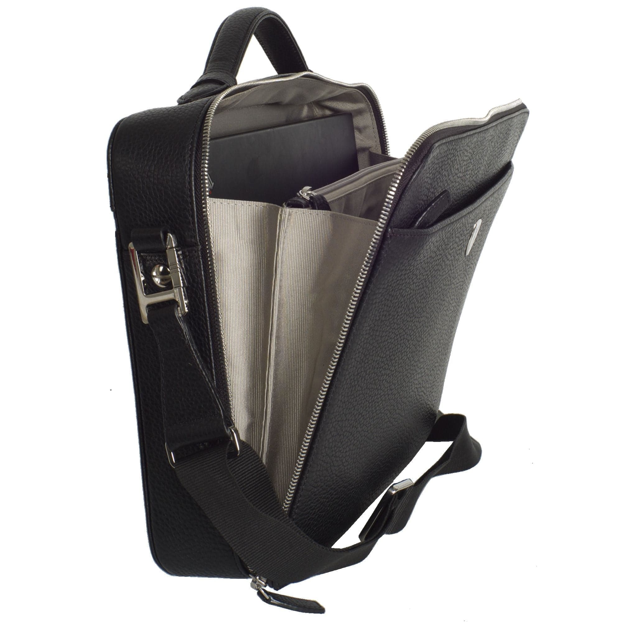 Laptoptasche Businesstasche 14 Zoll Leder schwarz - Corf Offermann