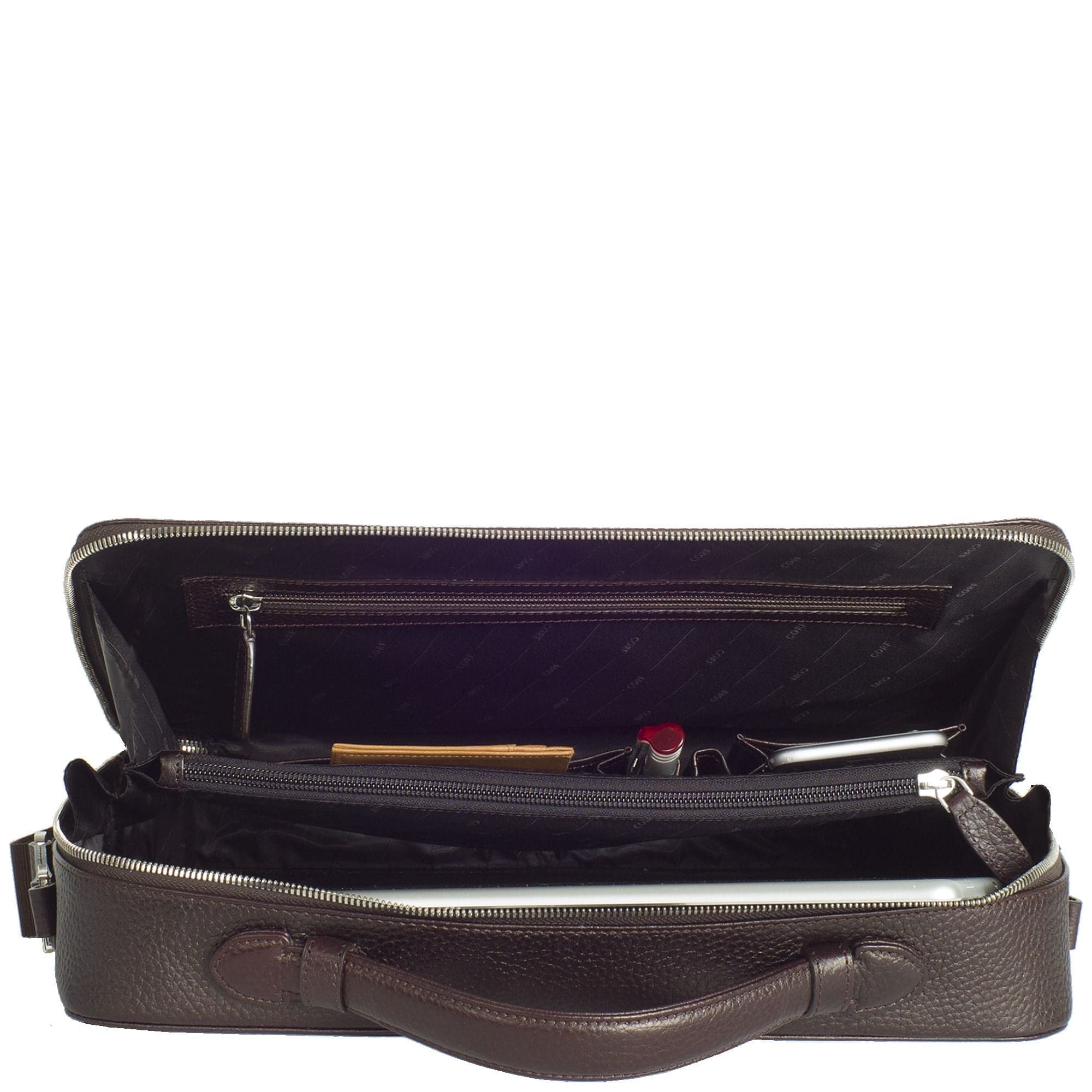 Laptoptasche Businesstasche 14 Zoll Leder braun - Corf Offermann