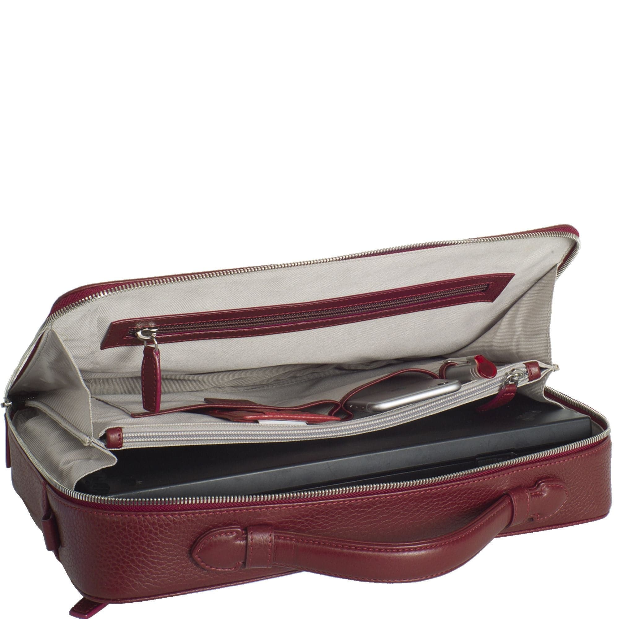 Laptoptasche Businesstasche 14 Zoll Leder bordeauxrot - Corf Offermann