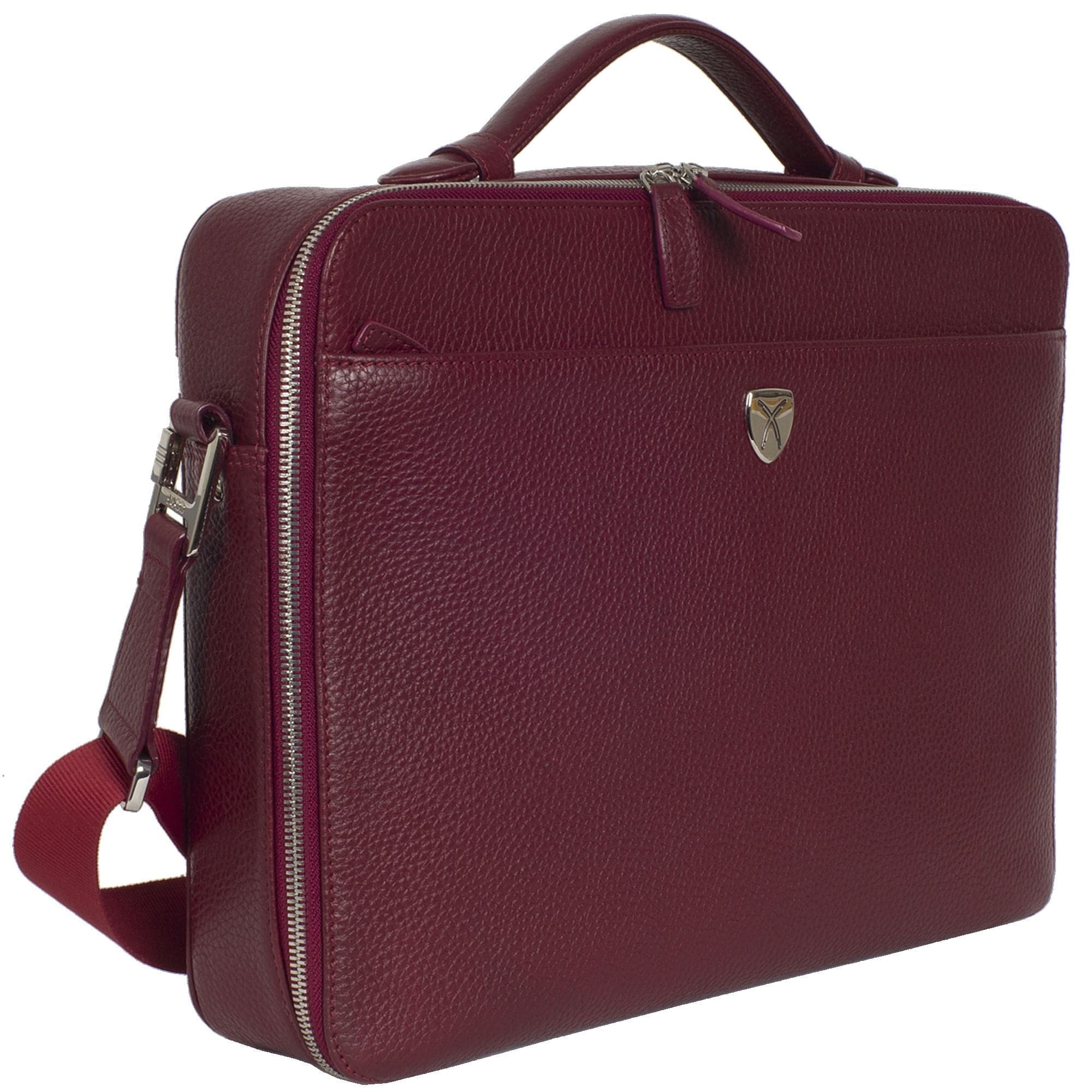 Laptoptasche Businesstasche 14 Zoll Leder bordeauxrot - Corf Offermann