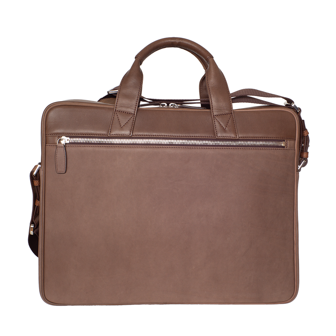 Businesstasche Laptoptasche 15 Zoll Leder Taupe