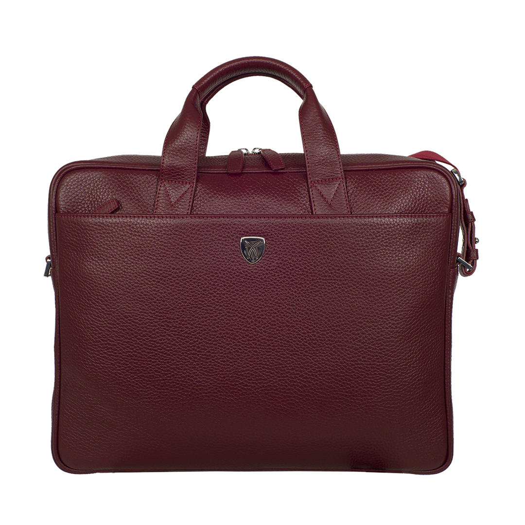 Businesstasche Laptoptasche  15 Zoll geprägtes Leder bordeaux - Corf Offermann