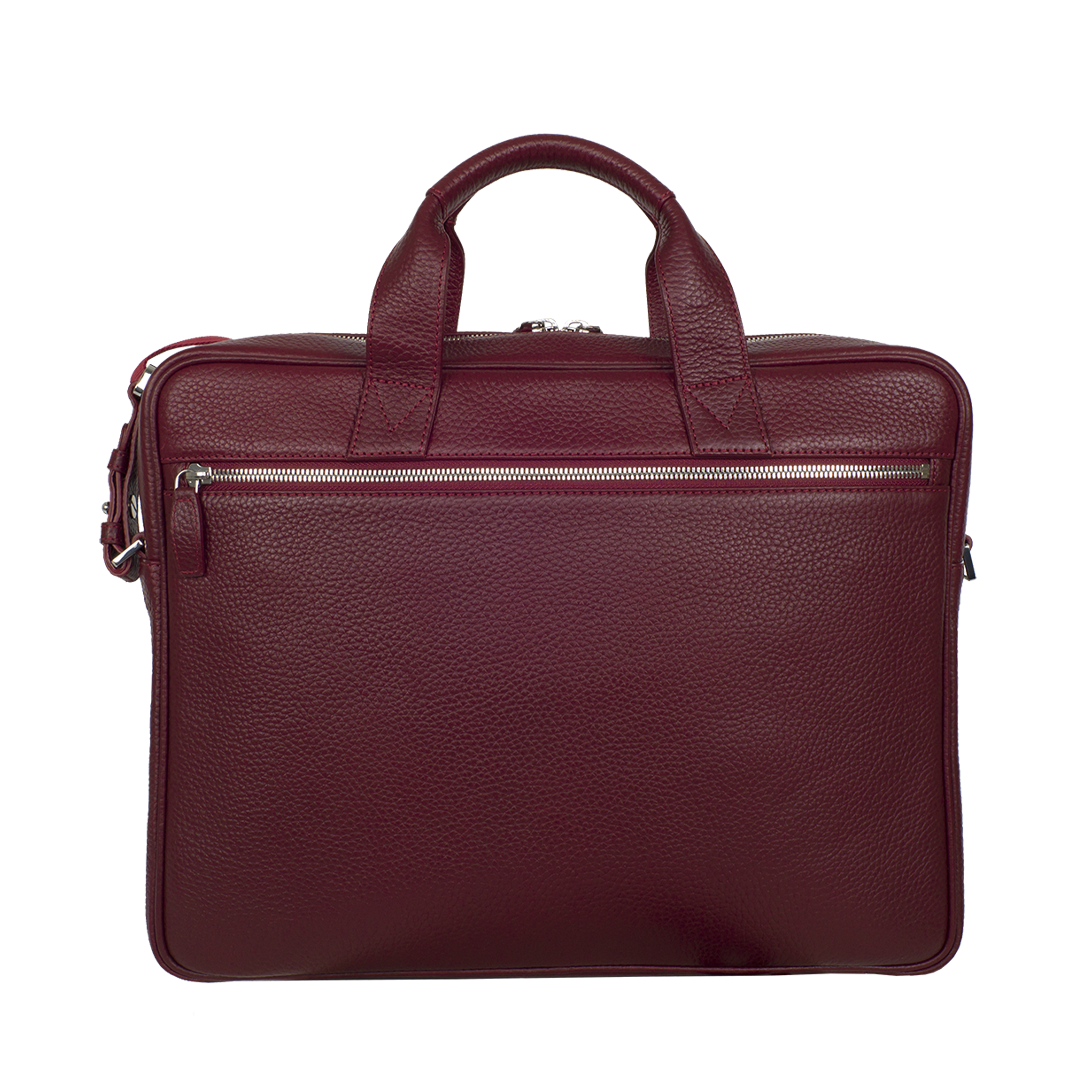 Businesstasche Laptoptasche  15 Zoll geprägtes Leder bordeaux - Corf Offermann