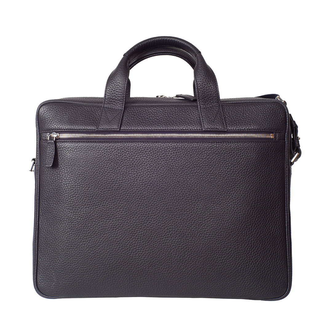 Businesstasche Laptoptasche  15 Zoll geprägtes Leder blau - Corf Offermann