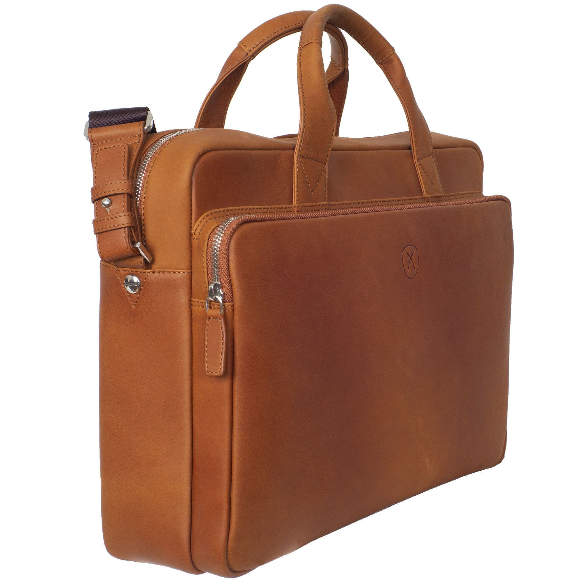 Businesstasche Laptoptasche 15 Zoll Leder cognac - Corf Offermann