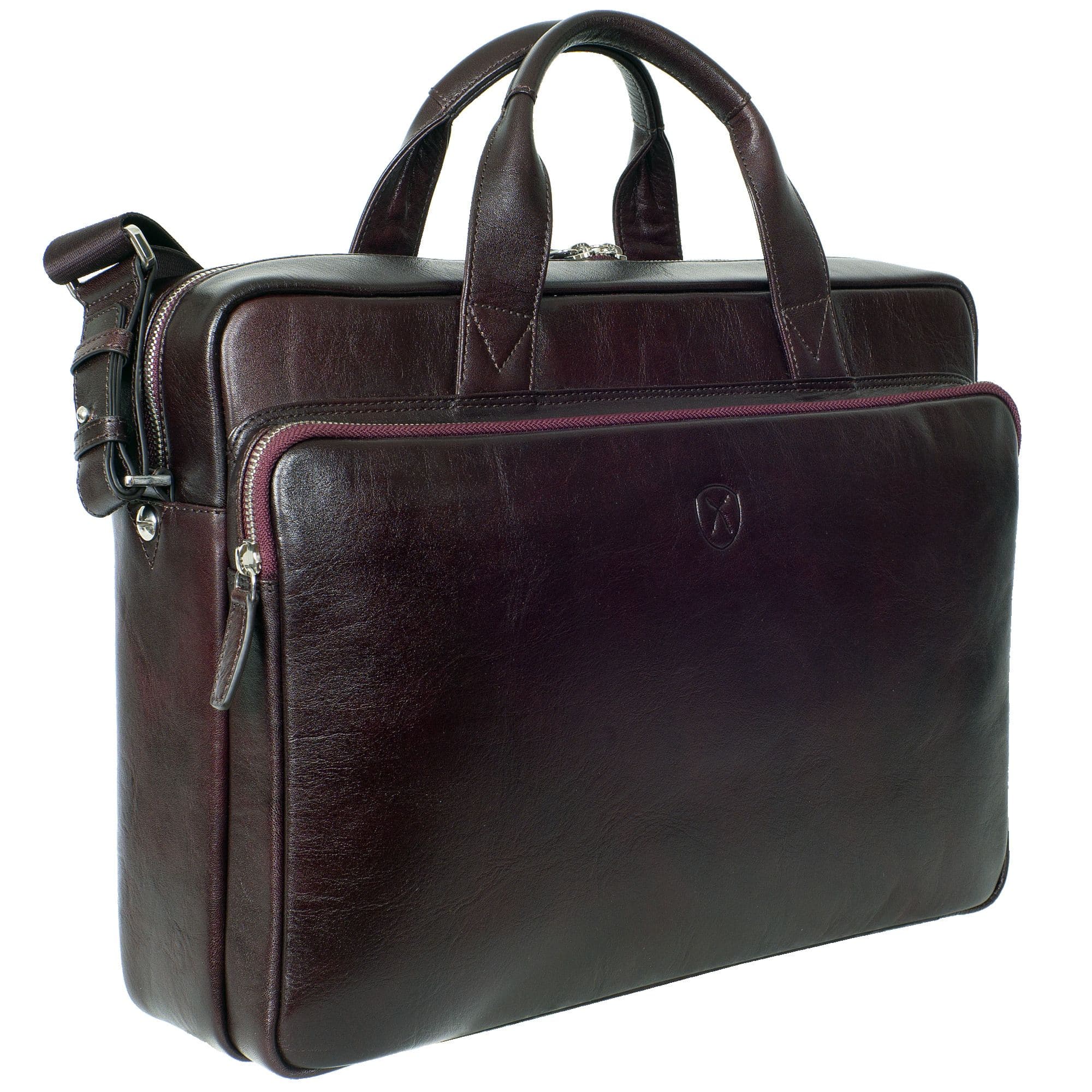 Businesstasche Laptoptasche 15 Zoll Leder bordeaux - Corf Offermann