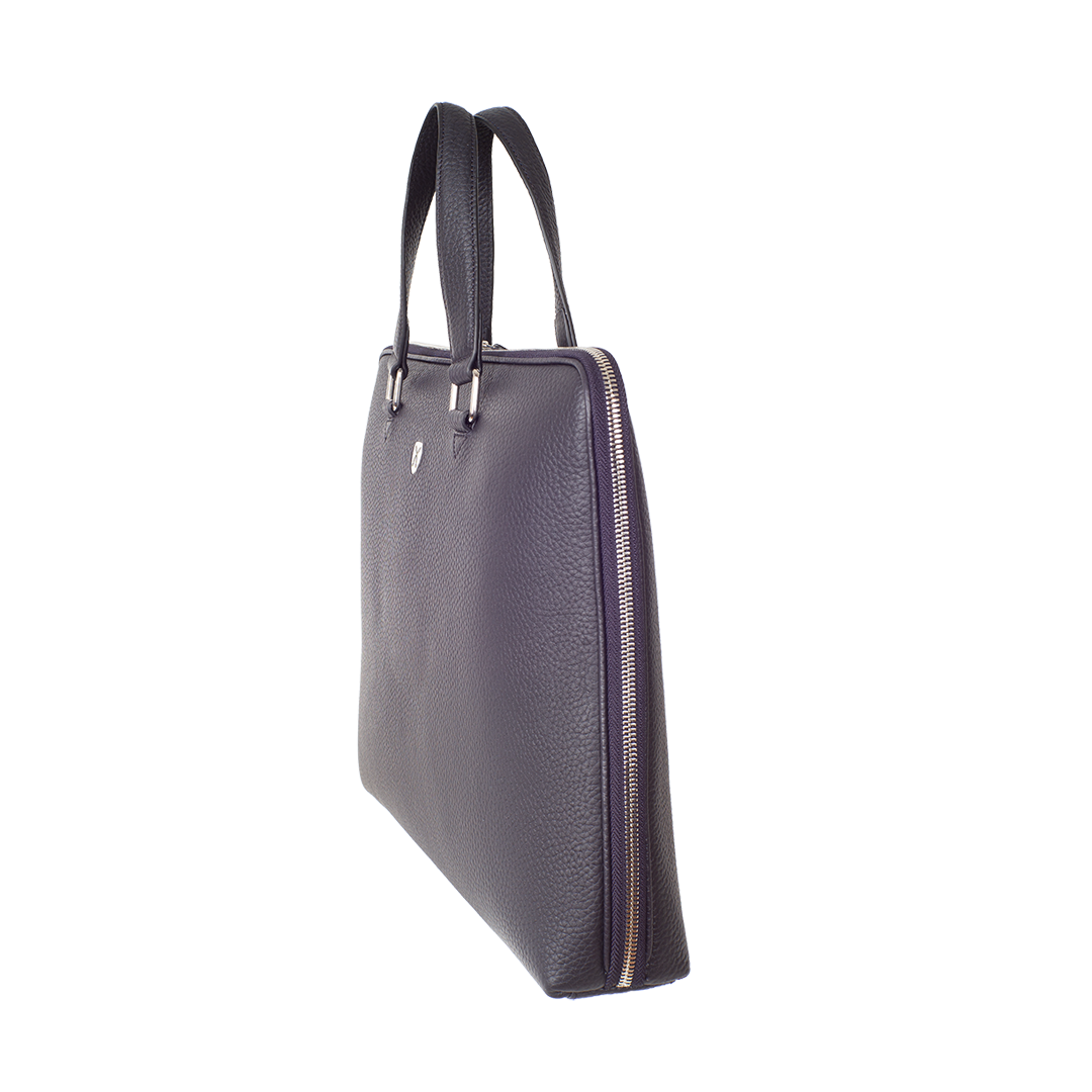 Businesstasche Laptoptasche 14 Zoll geprägtes Leder dunkel blau - Corf Offermann