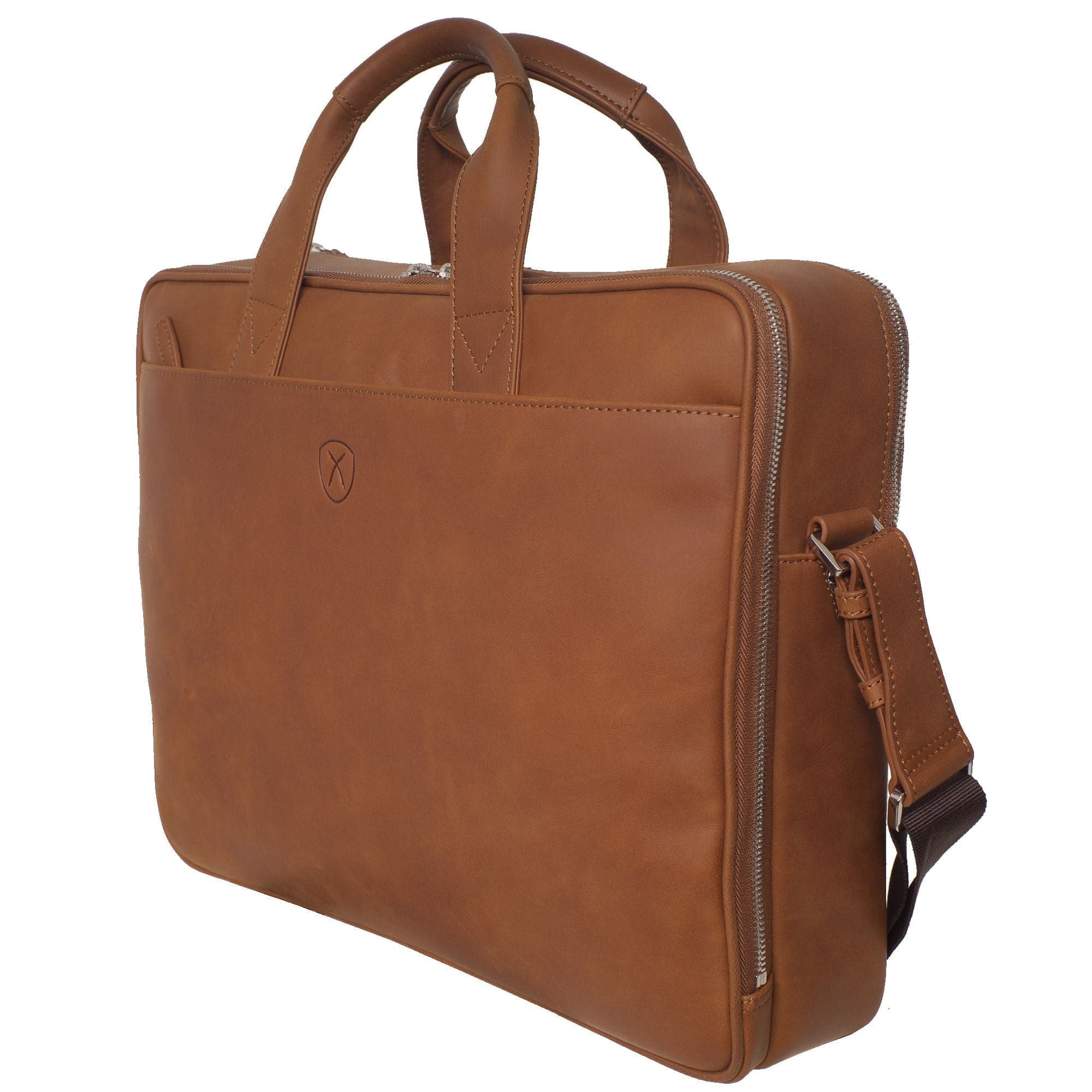 Laptoptasche Businesstasche 15 Zoll Leder cognac - Corf Offermann