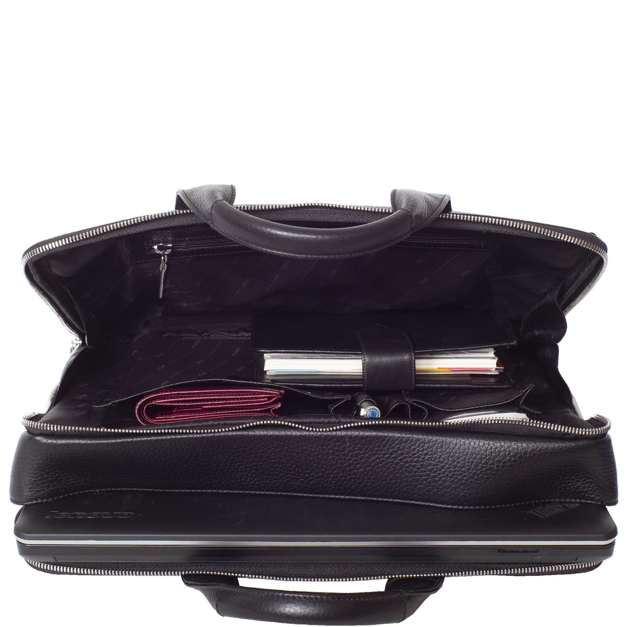 Laptoptasche Businesstasche 15 Zoll Leder schwarz - Corf Offermann