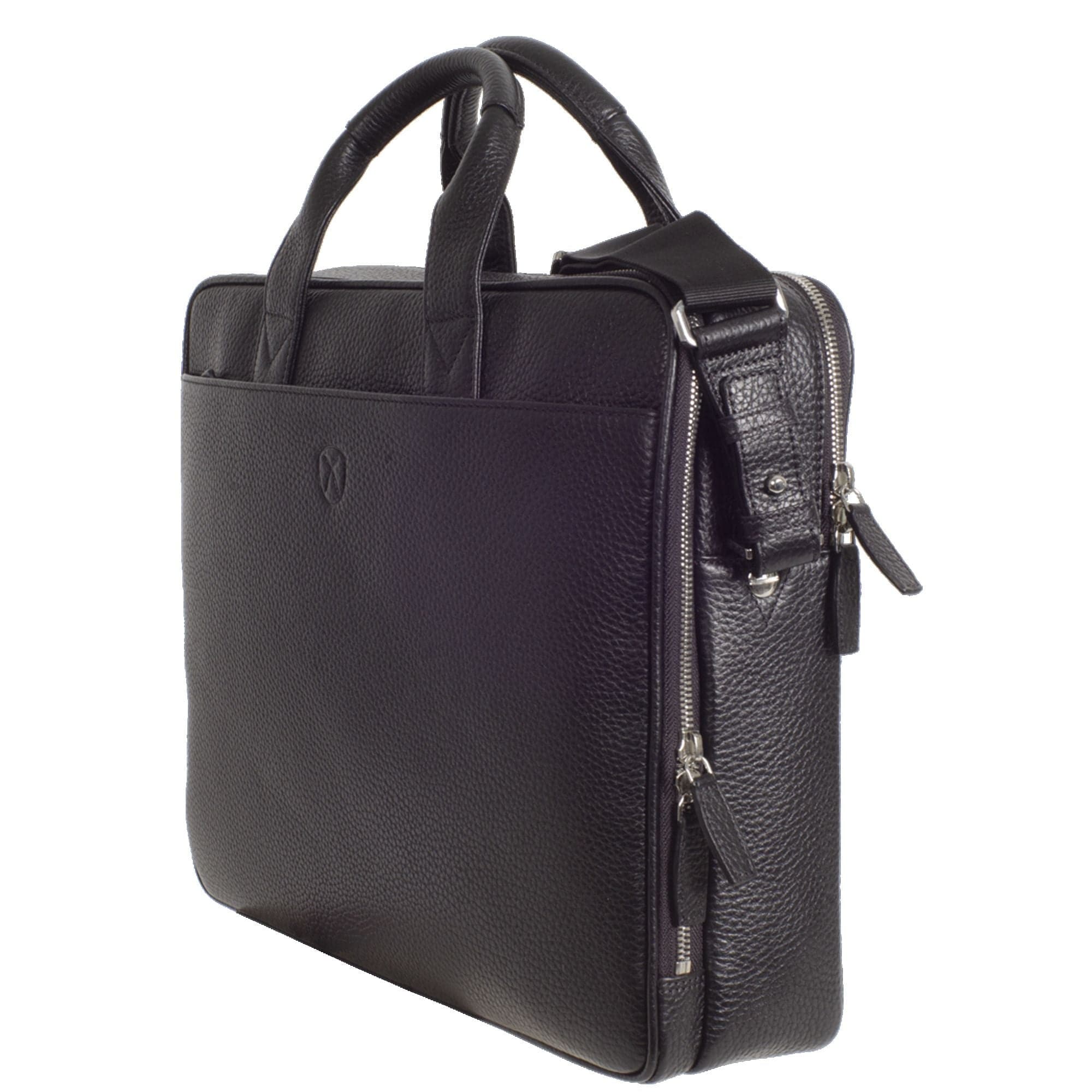 Laptoptasche Businesstasche 15 Zoll Leder schwarz - Corf Offermann