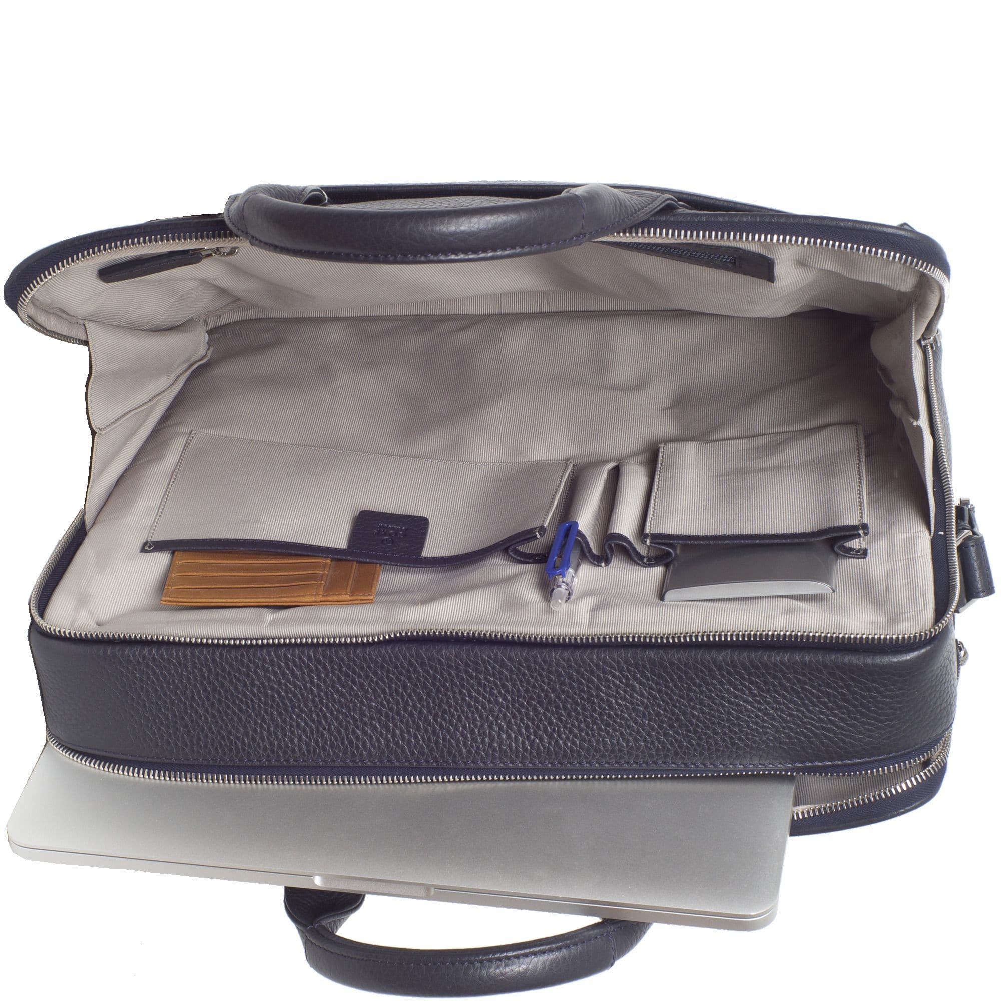 Laptoptasche Businesstasche 15 Zoll Leder blau - Corf Offermann