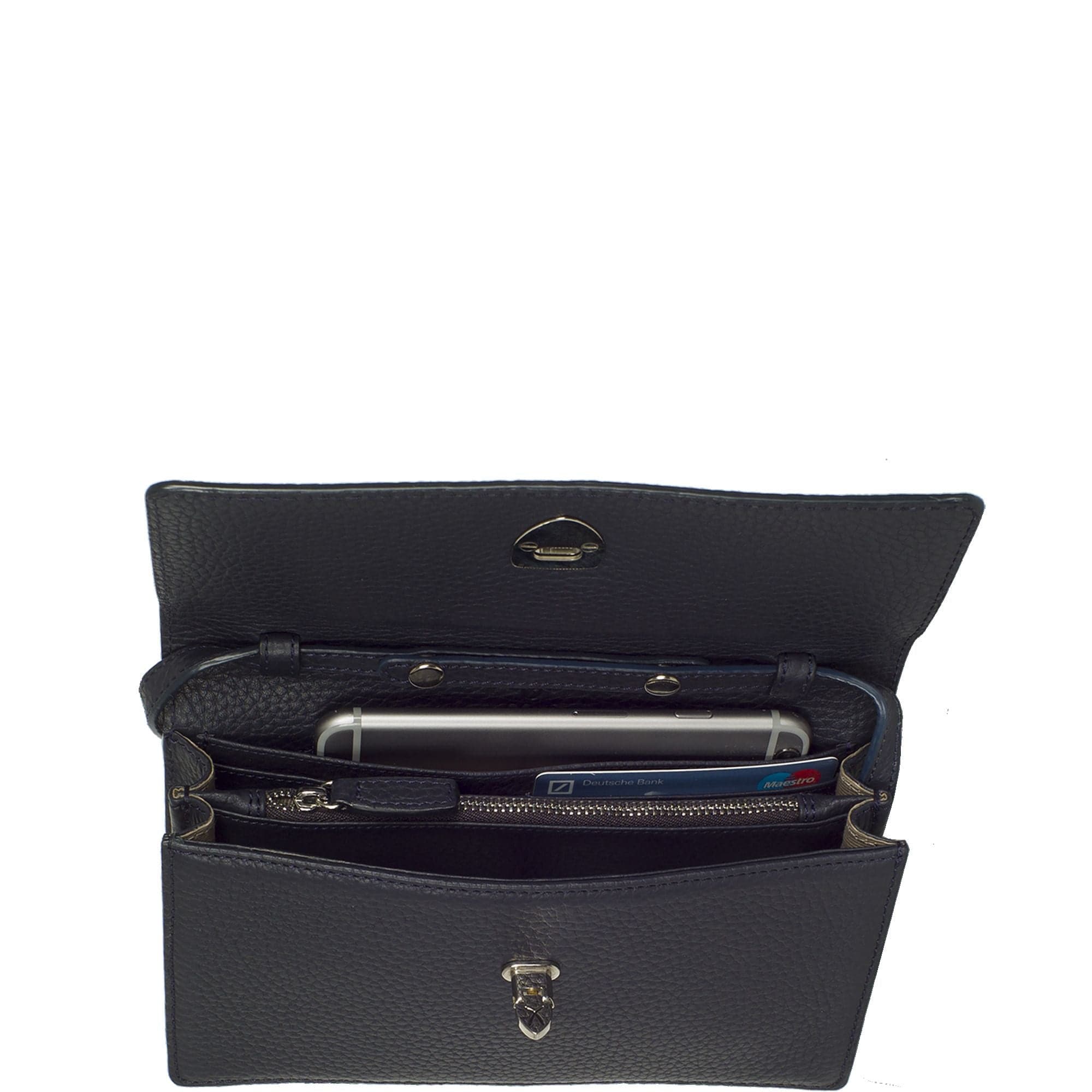 Handtasche Clutch Leder blau - Corf Offermann