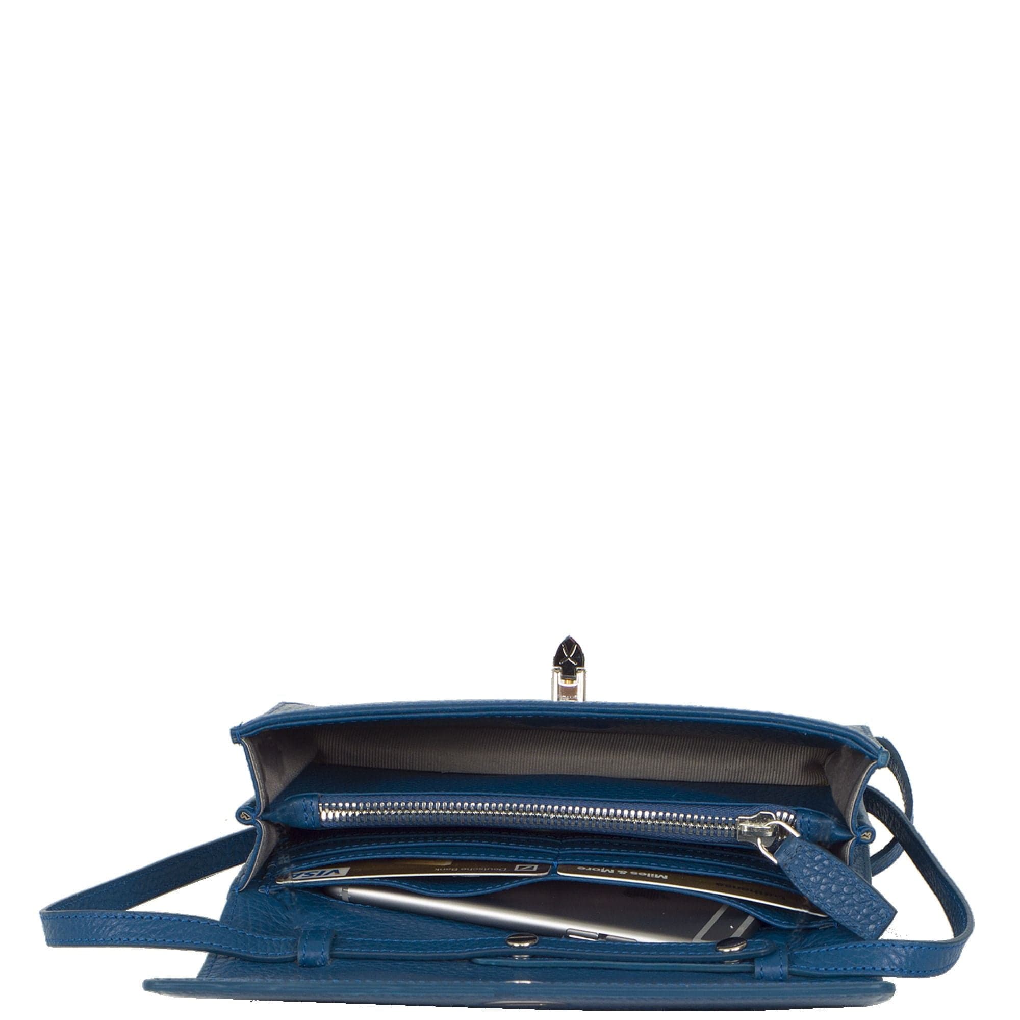 Handtasche Clutch Leder hellblau - Corf Offermann
