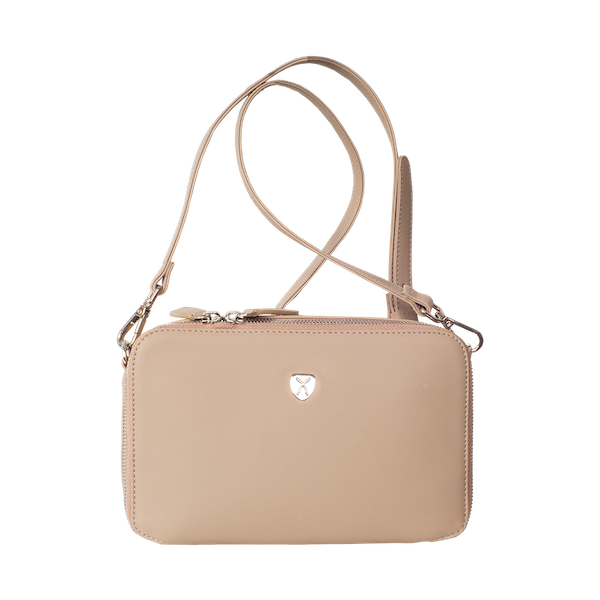 Handtasche glattes Leder beige - Corf Offermann