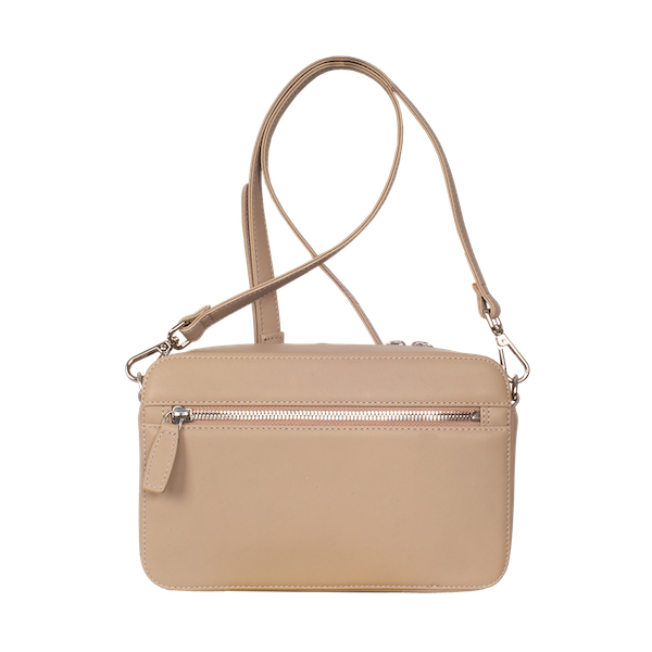 Handtasche glattes Leder beige - Corf Offermann