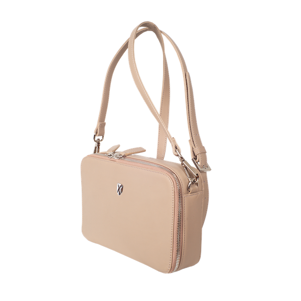 Handtasche glattes Leder beige - Corf Offermann