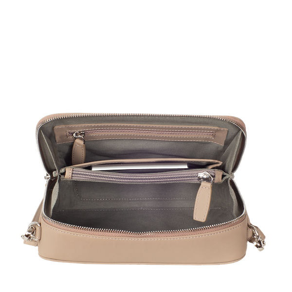 Handtasche glattes Leder beige - Corf Offermann