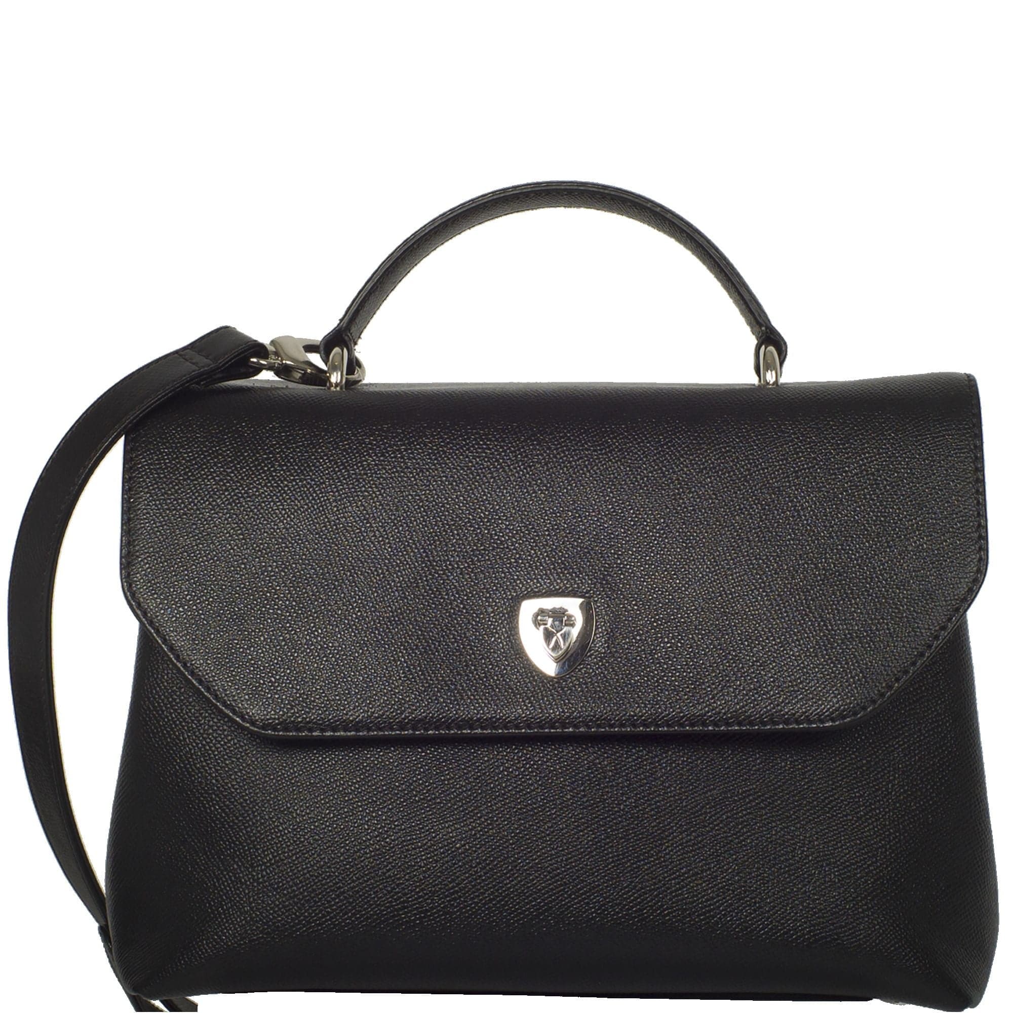 Handtasche Schultertasche Leder schwarz - Corf Offermann