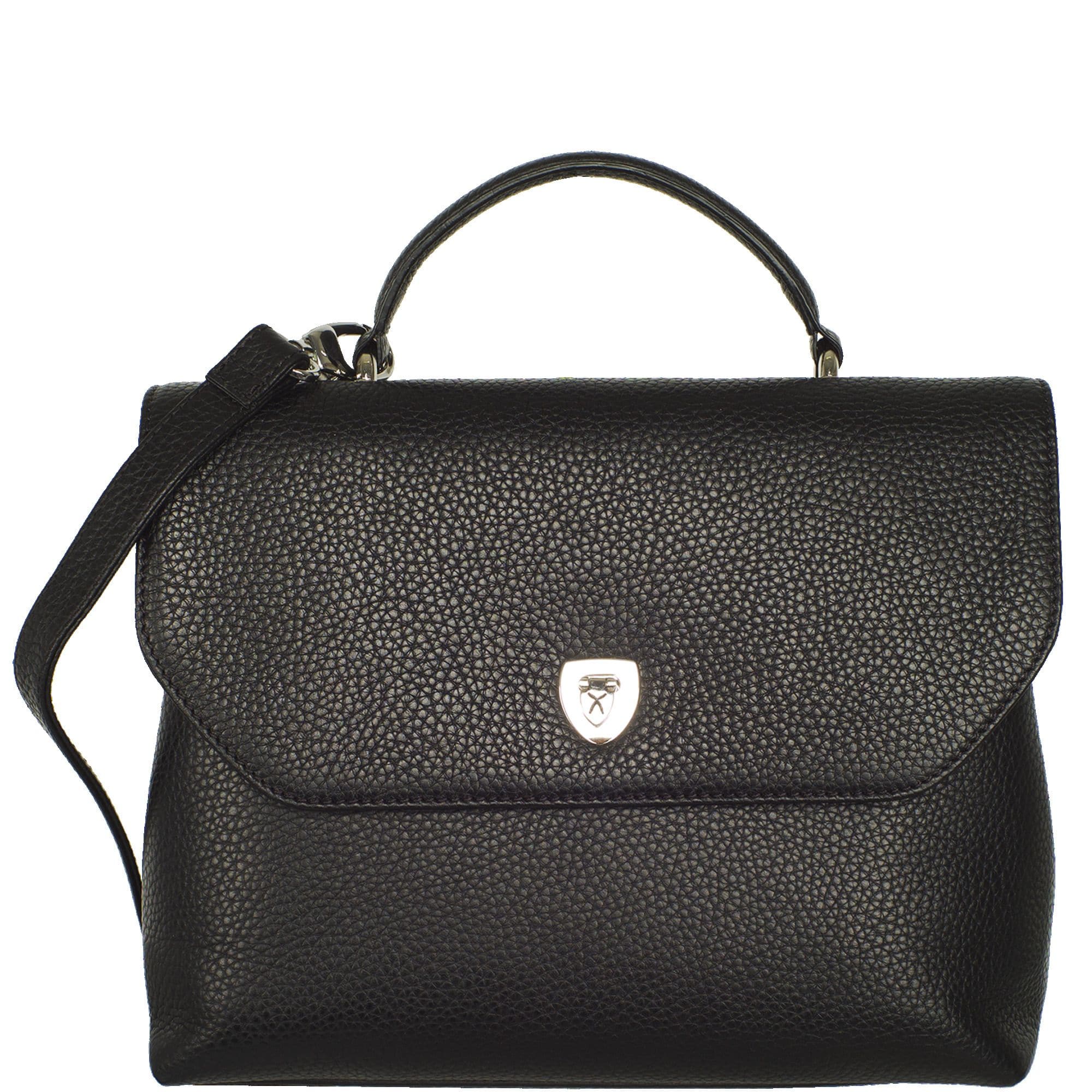 Handtasche Schultertasche Leder schwarz - Corf Offermann